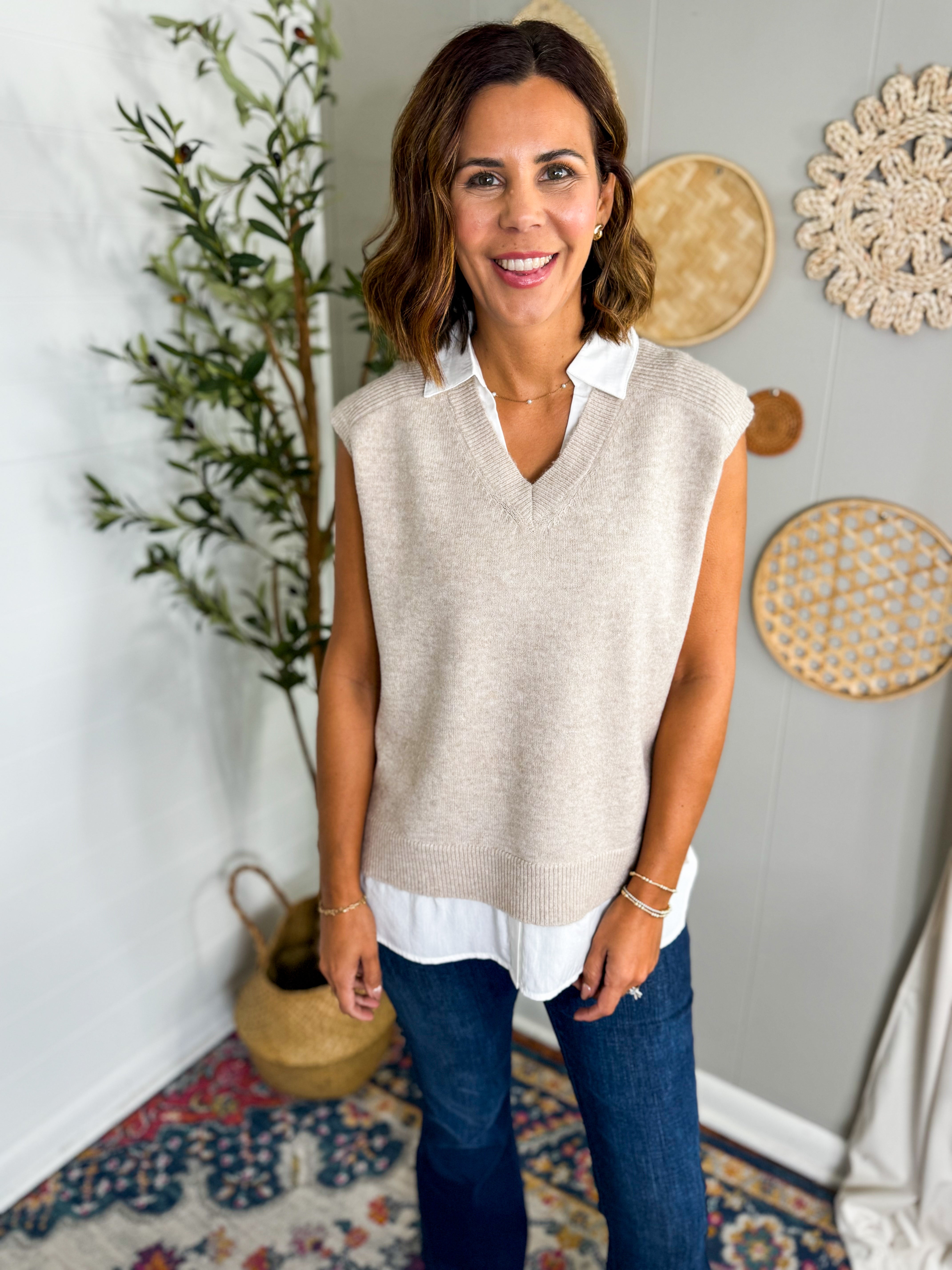 Layered Sweater Vest