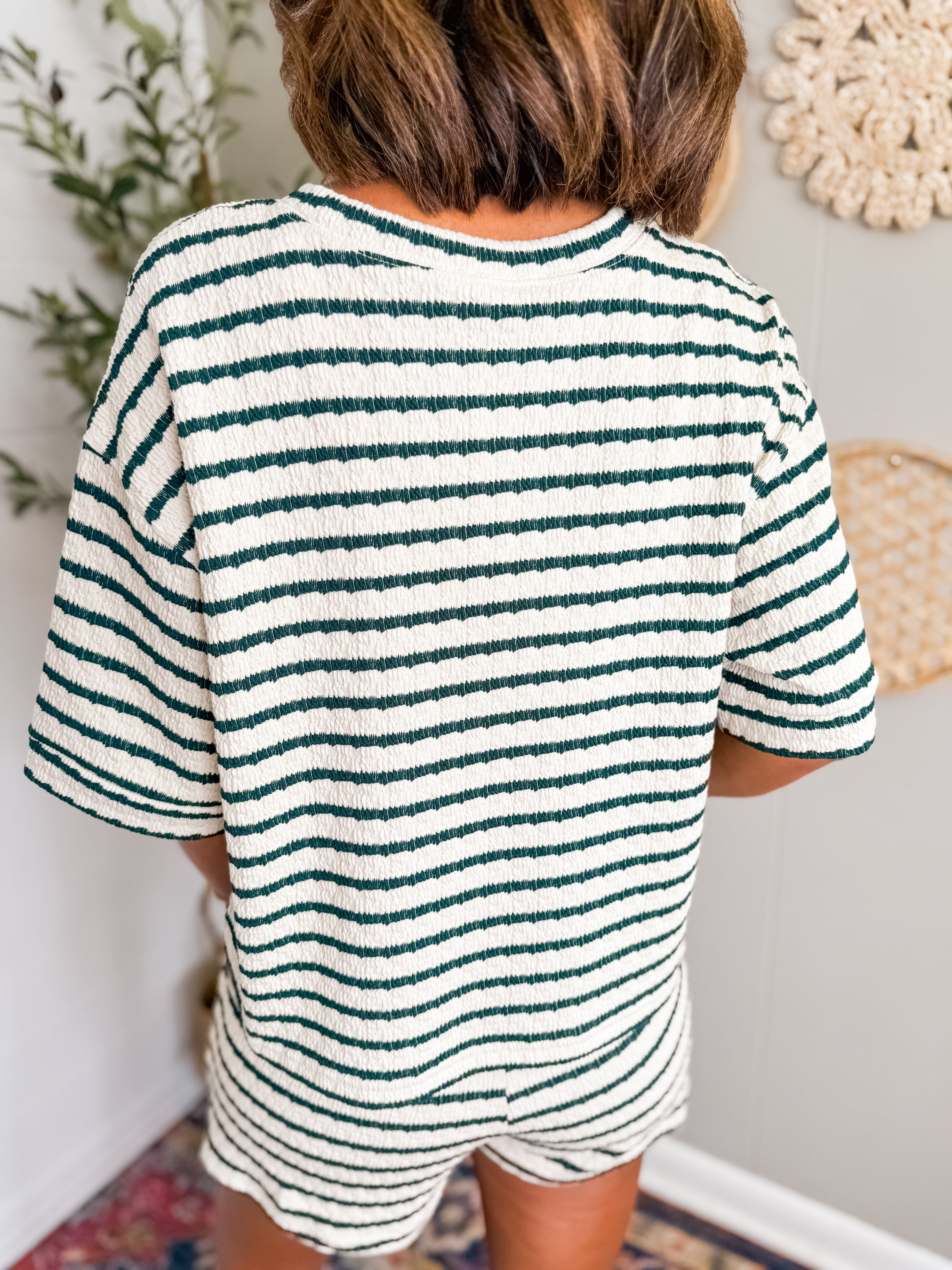 Striped Short Sleeve Tee & Short Set