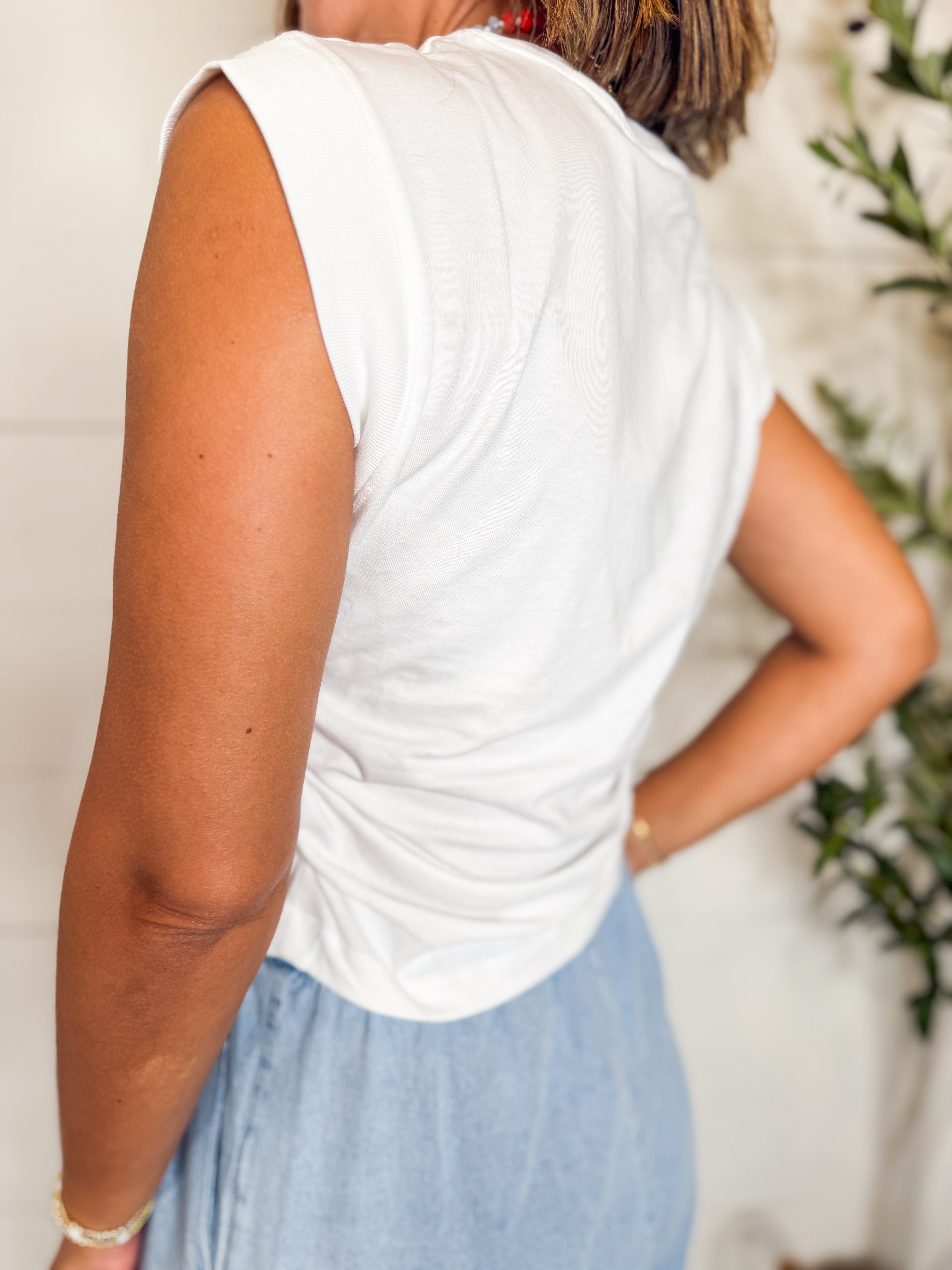 Ruched Waist Cotton Top