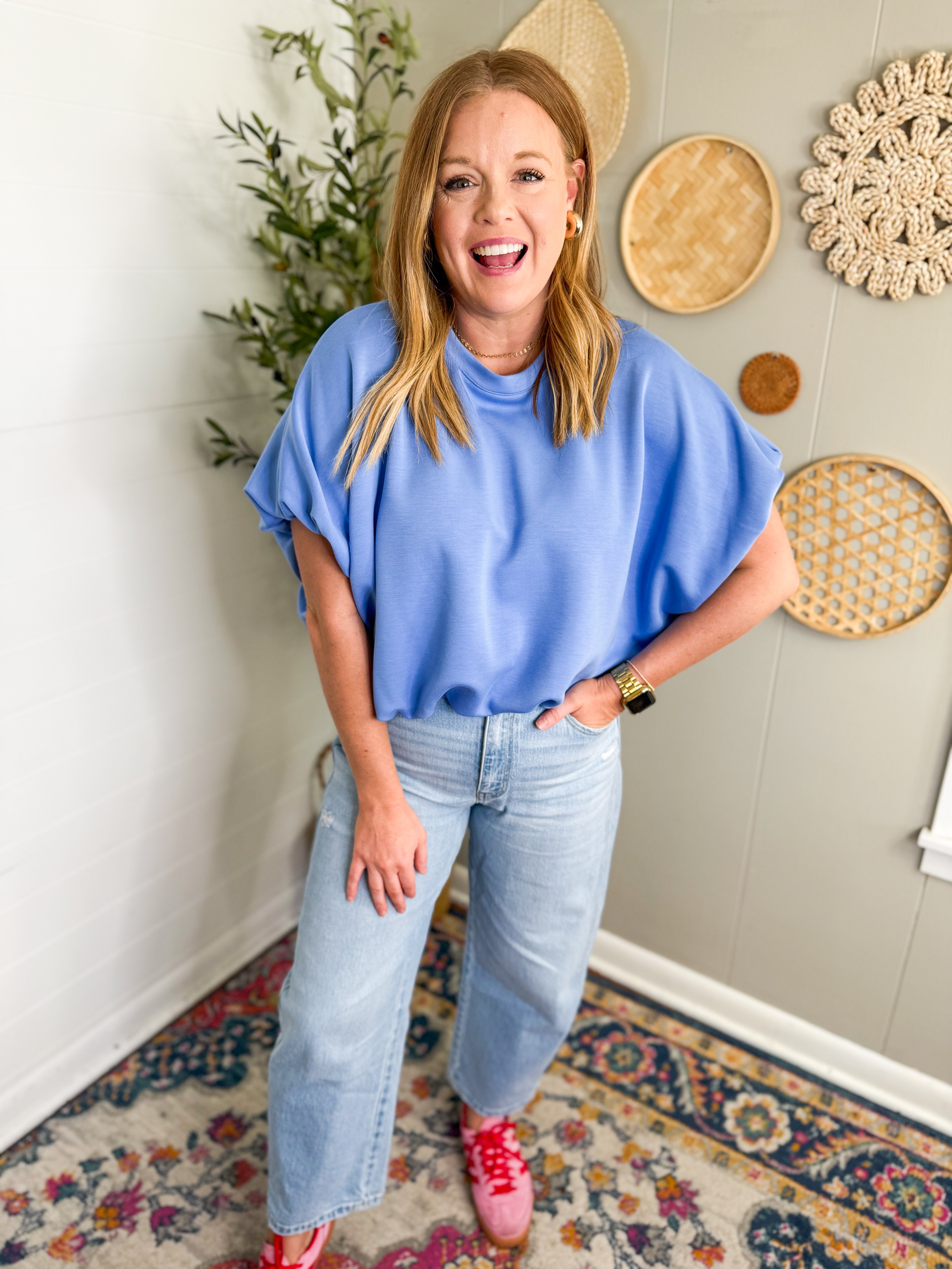 Scuba Bubble Hem Top