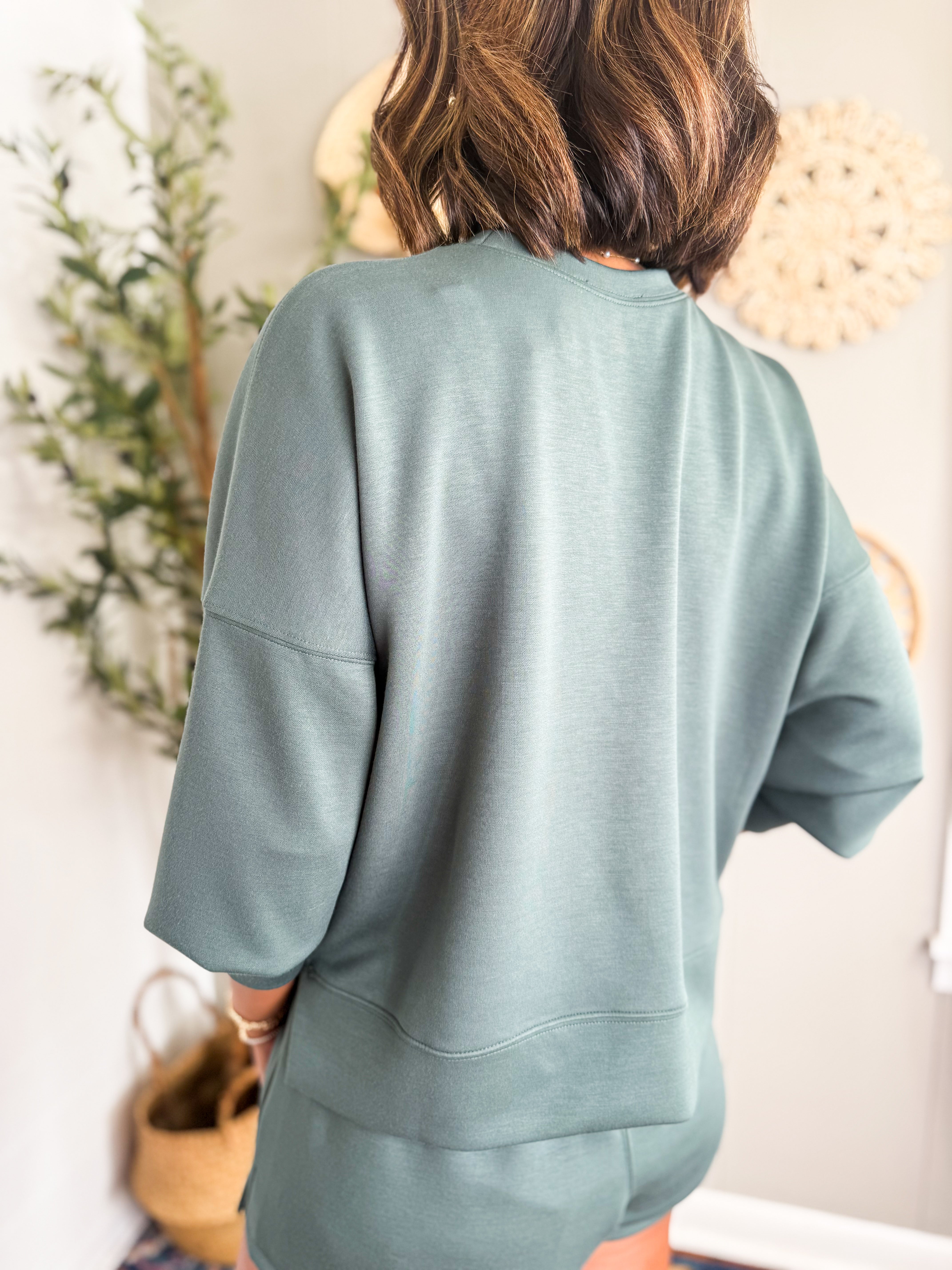 Scuba Long Sleeve Sweatshirt & Short Set