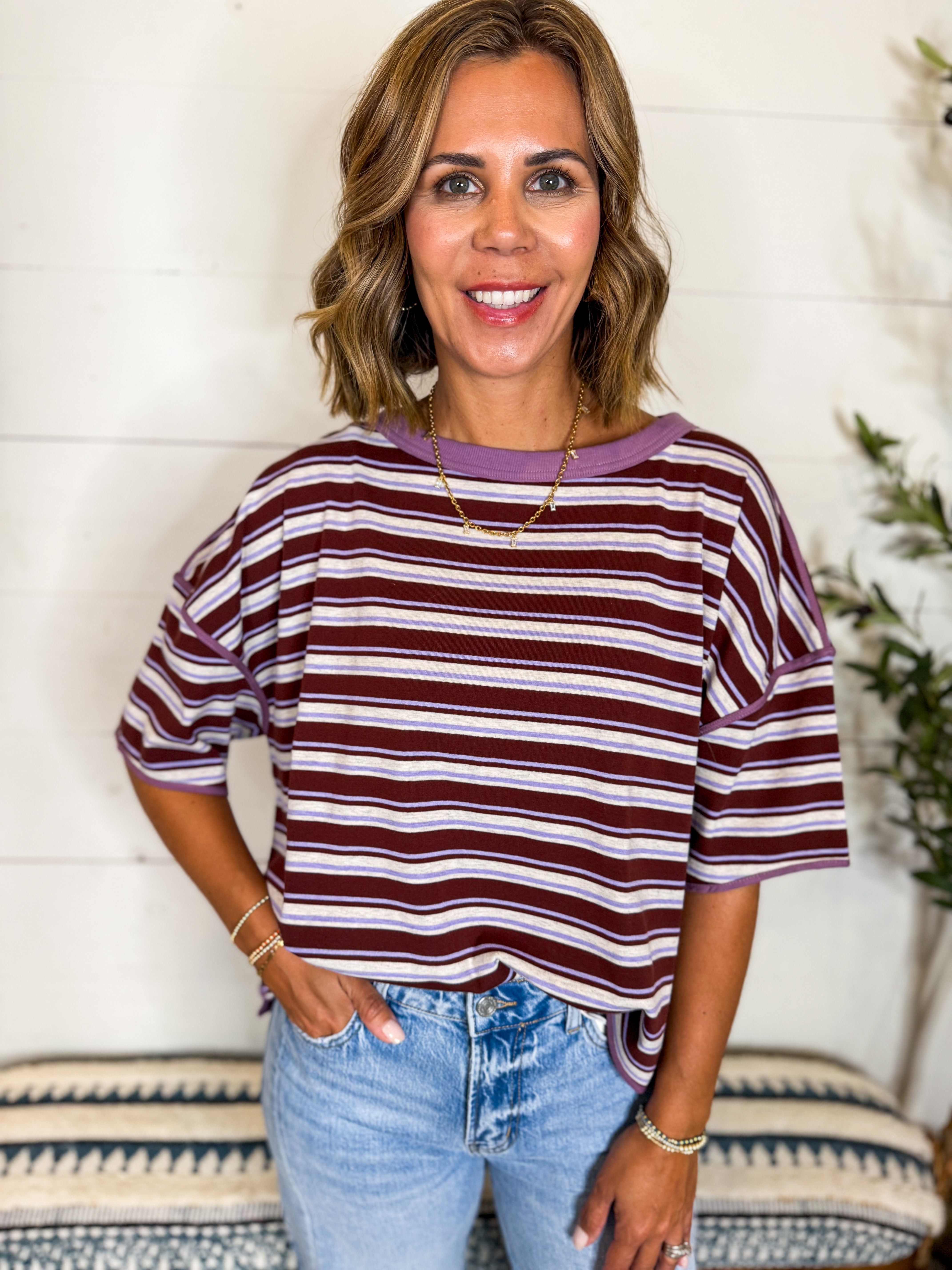 Striped Boxy T-Shirt