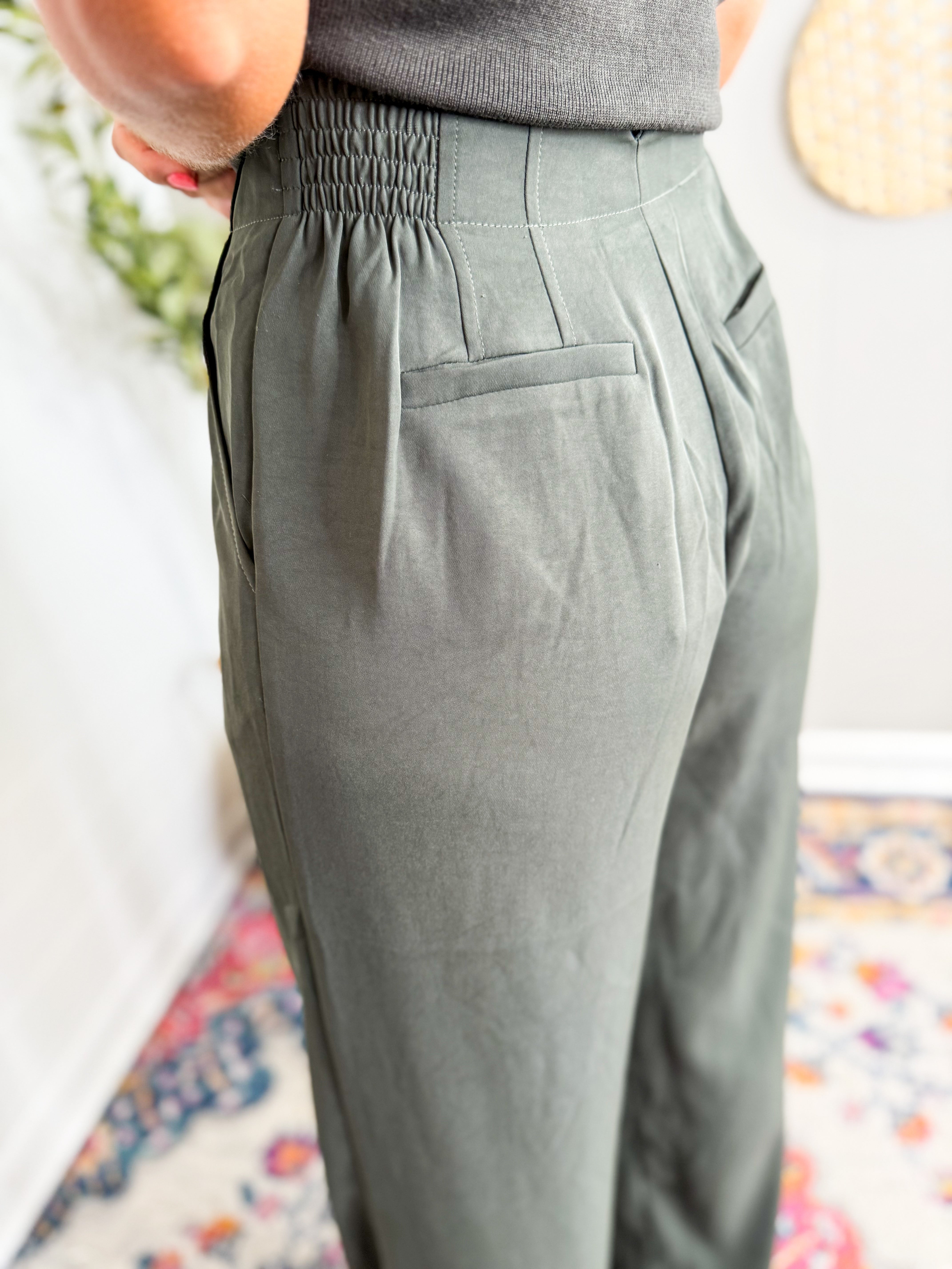 Dark Olive Trouser Pants