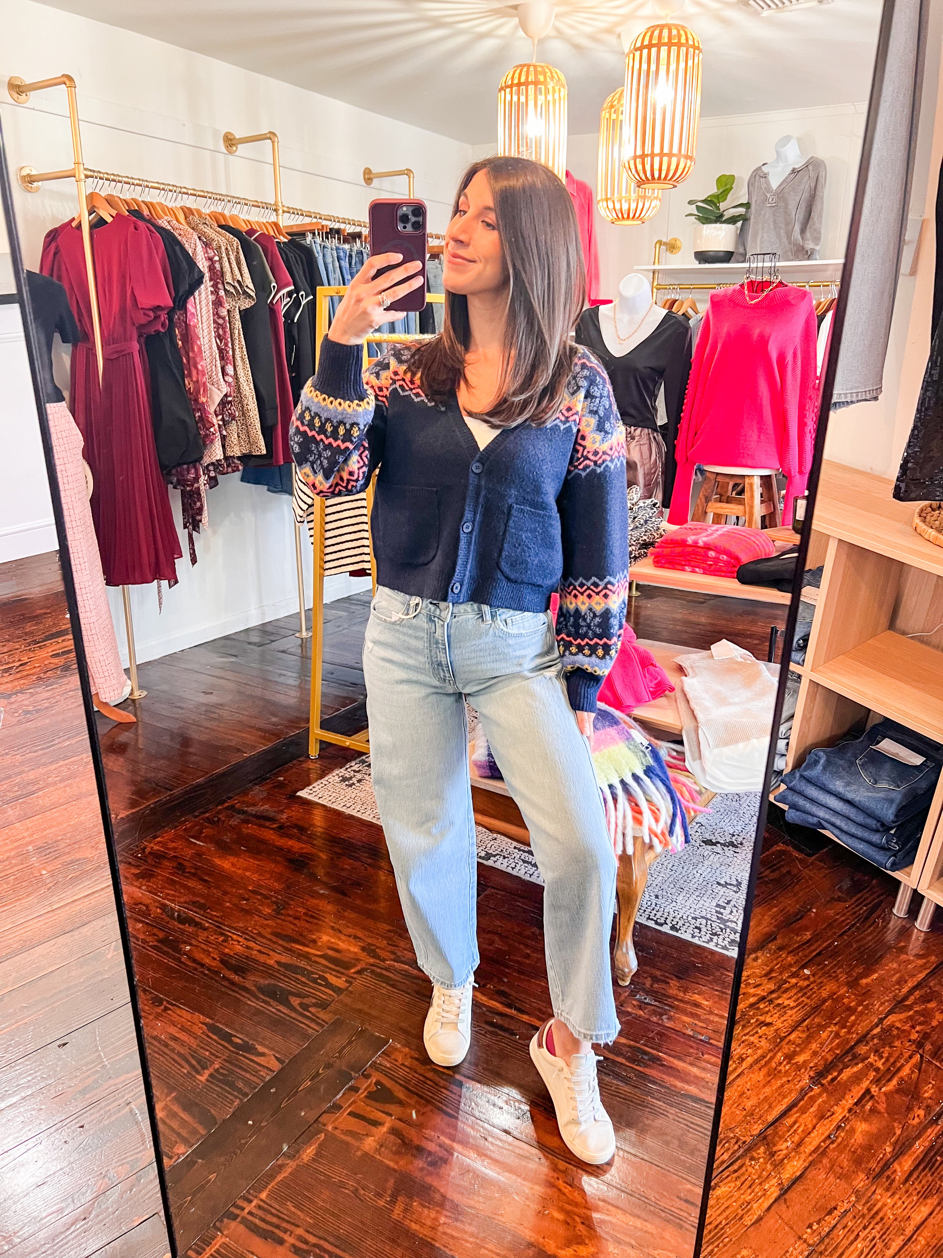 Intarsia Knit Cardigan