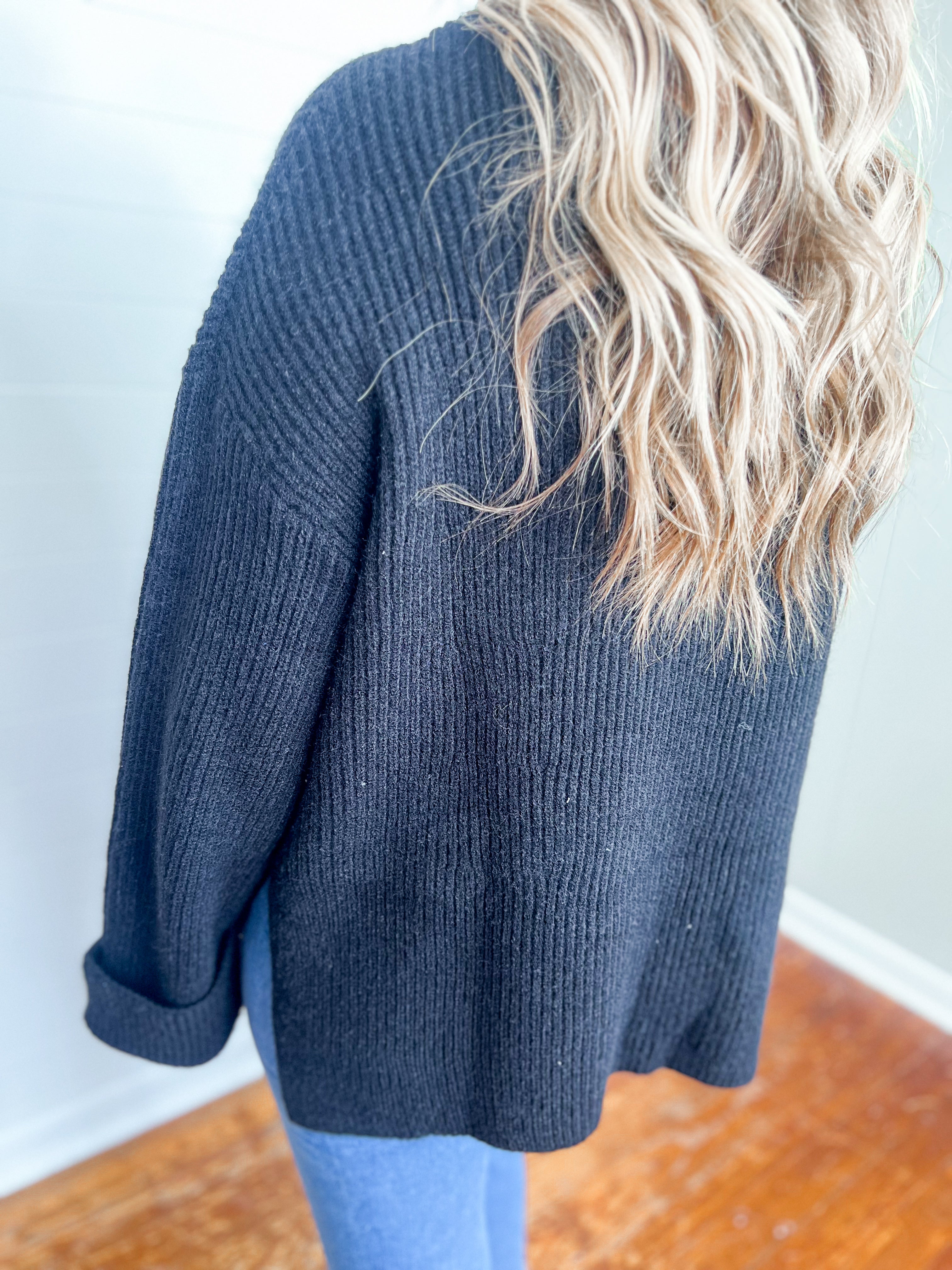 Funnel Neck Oversized Pullover Sweater