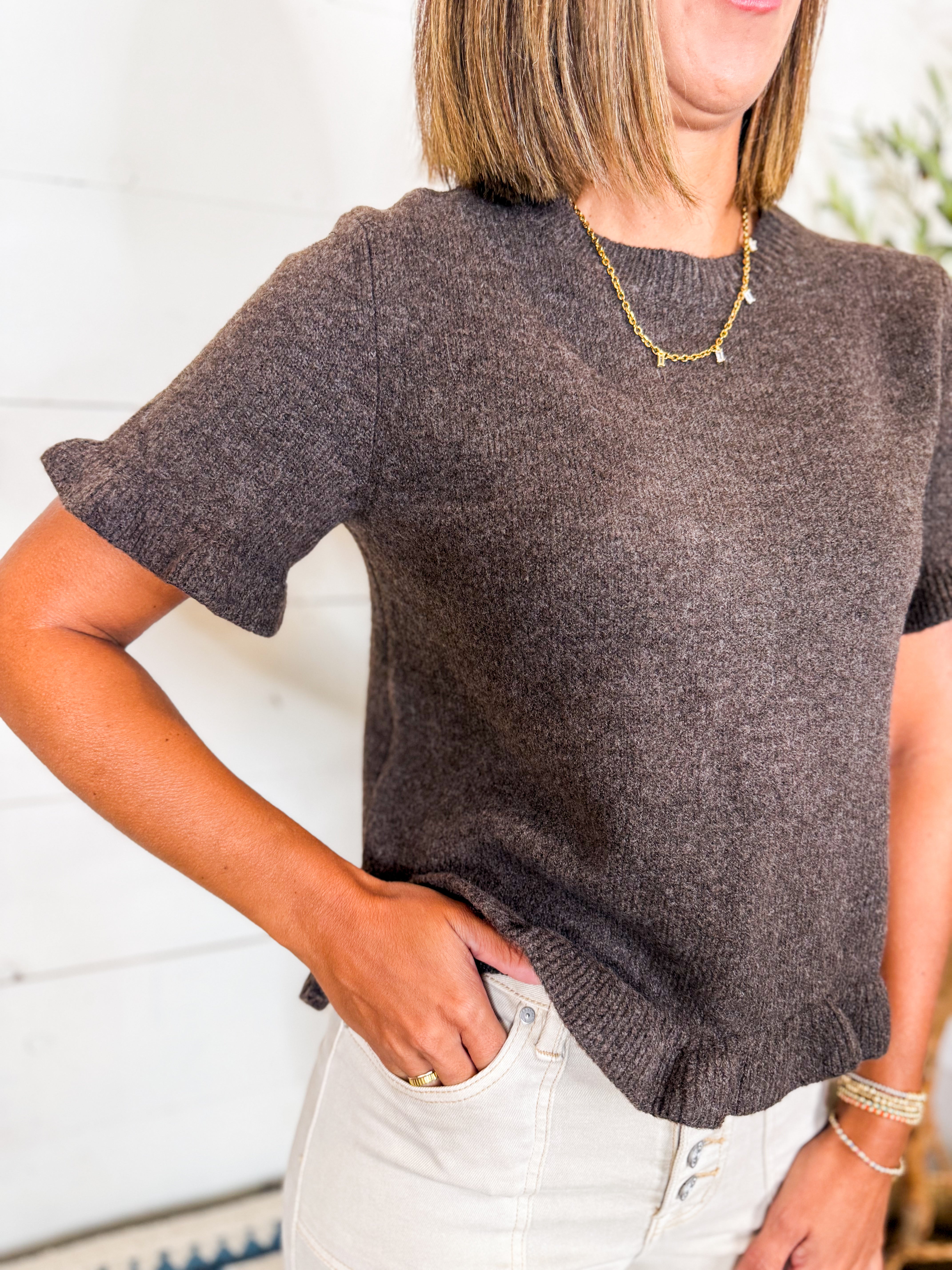 Ruffle Sweater - 2 colors