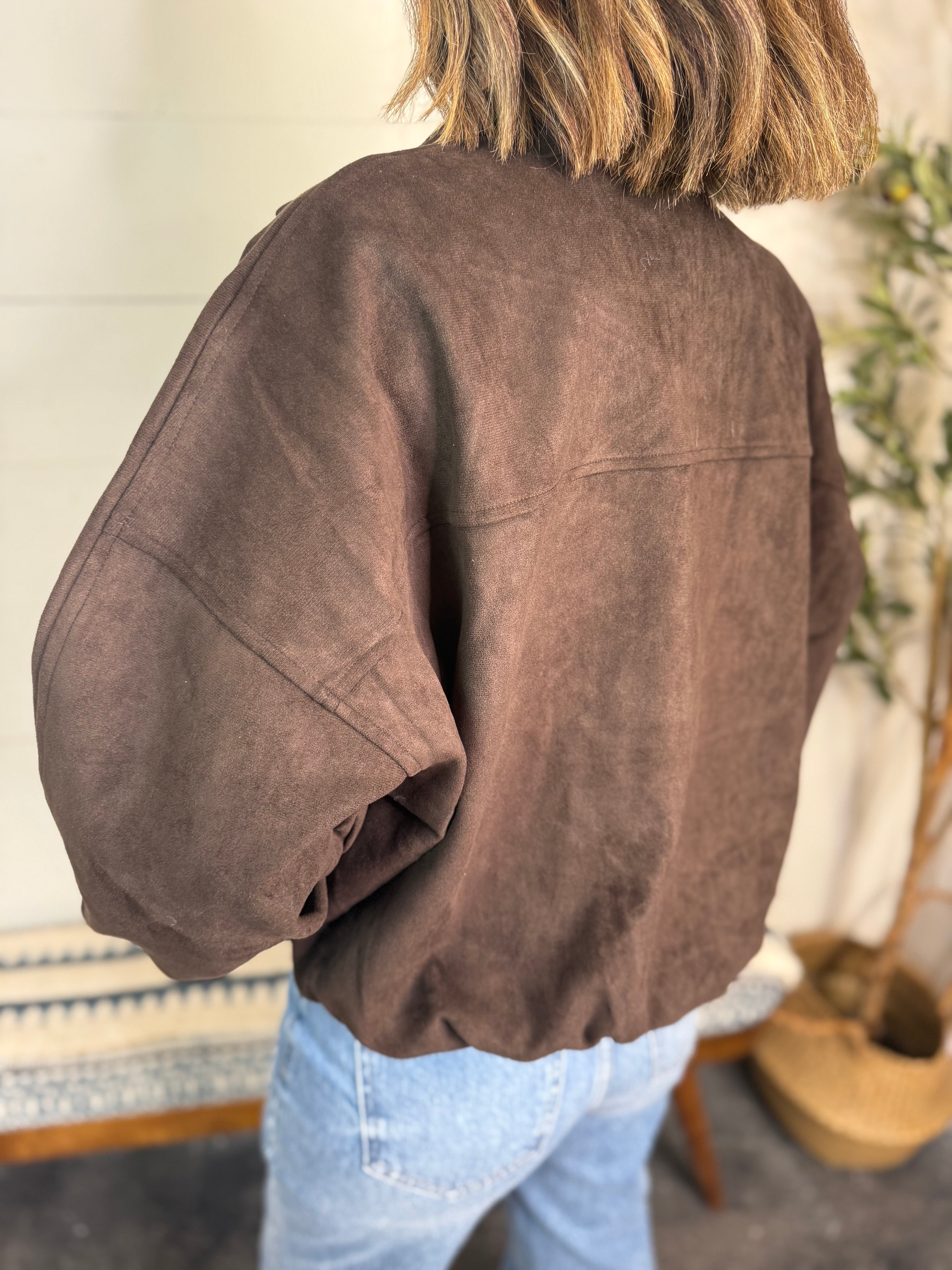 RD Mia Imitation Suede Balloon Jacket
