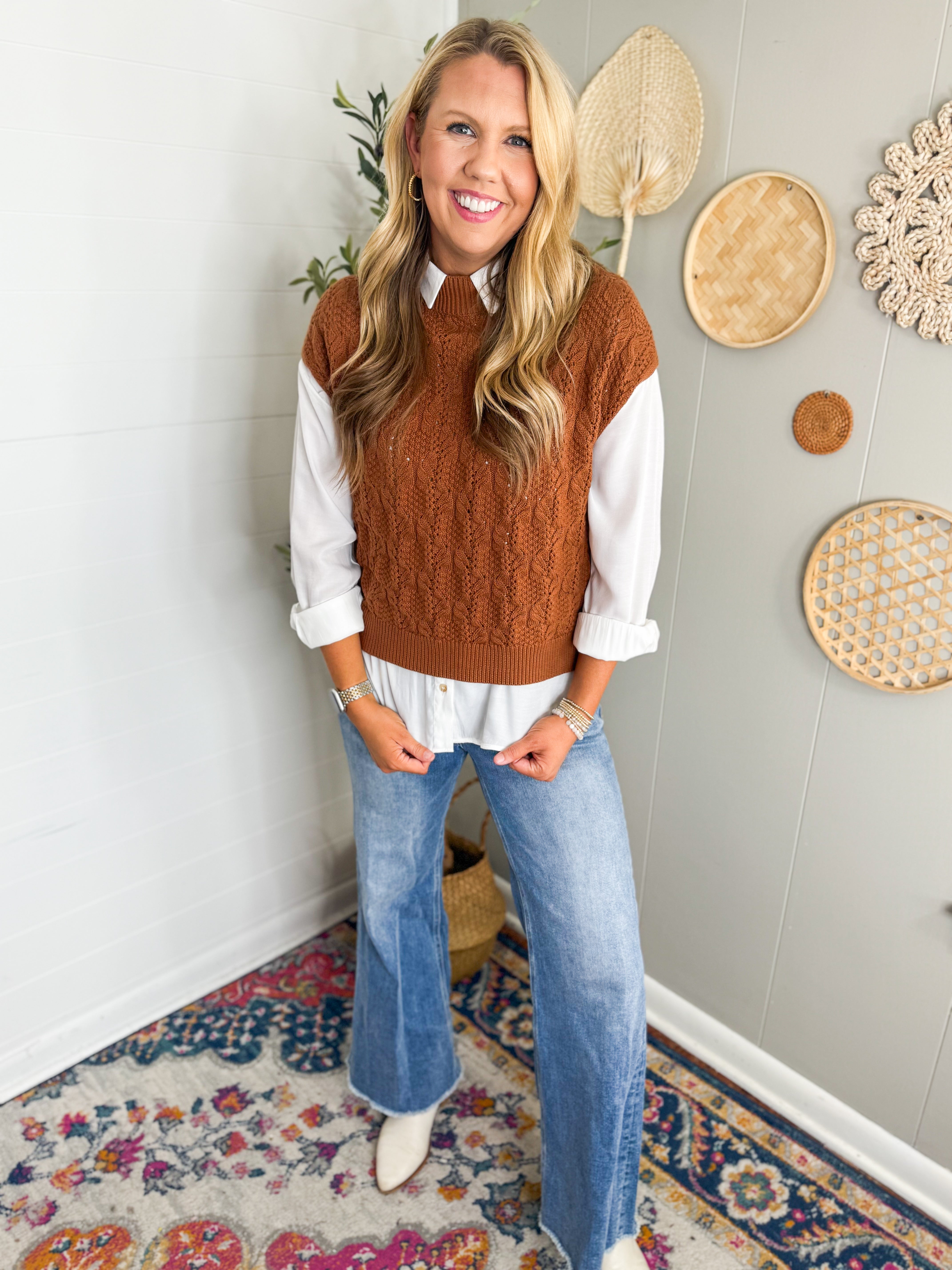 White Oversized Button Down Shirt