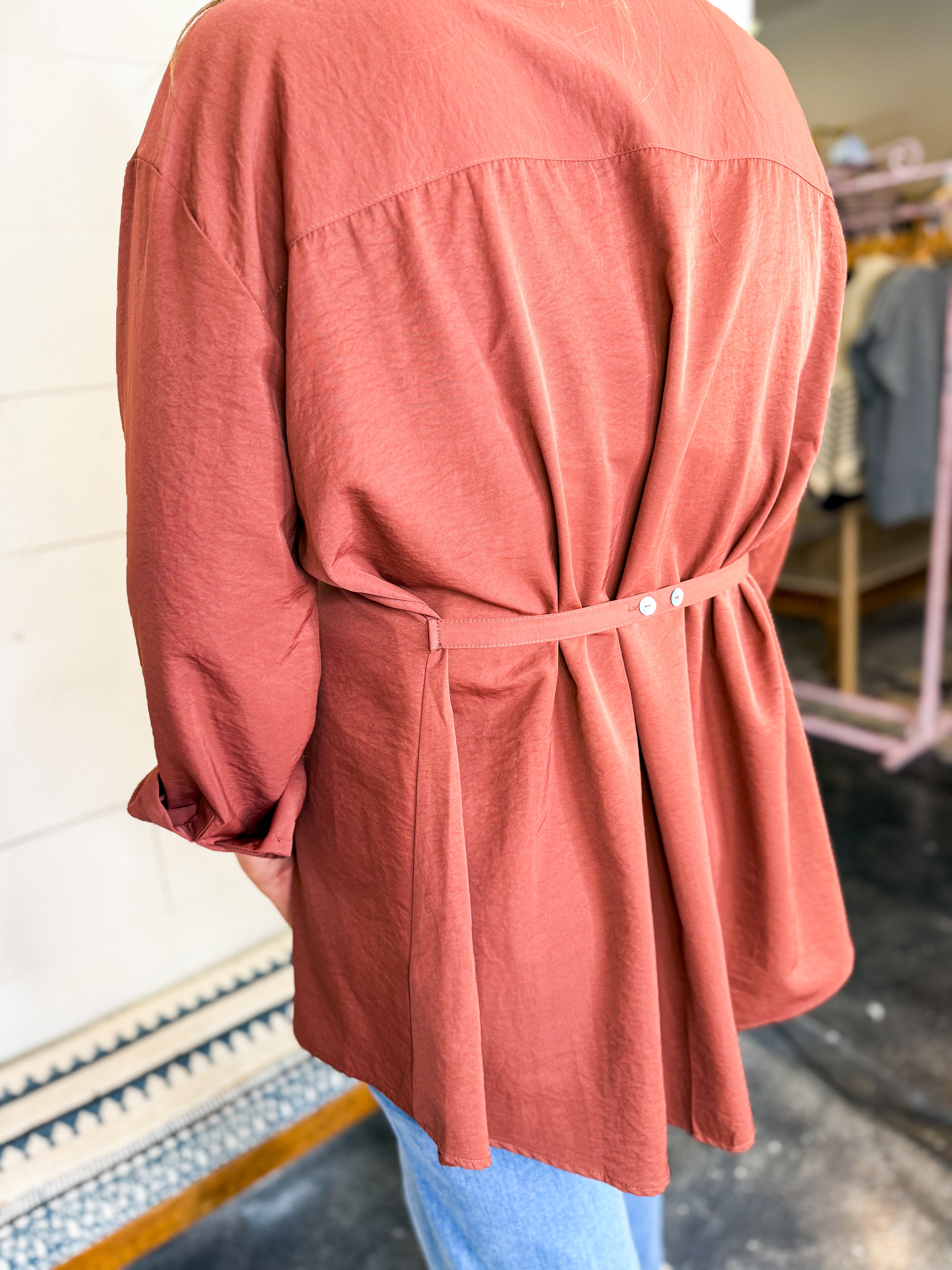 Classic Collared Longline Shirt