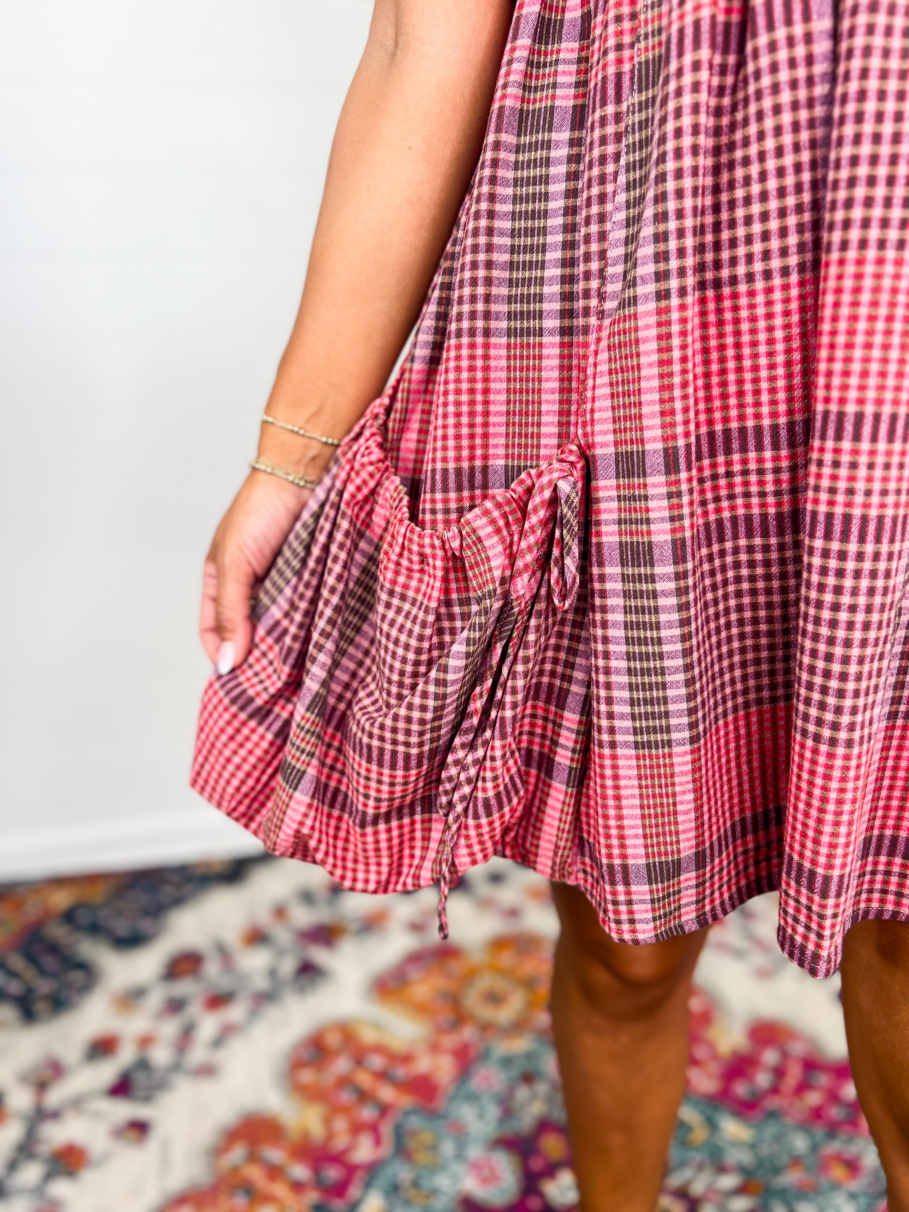 Plaid Print Mini Dress