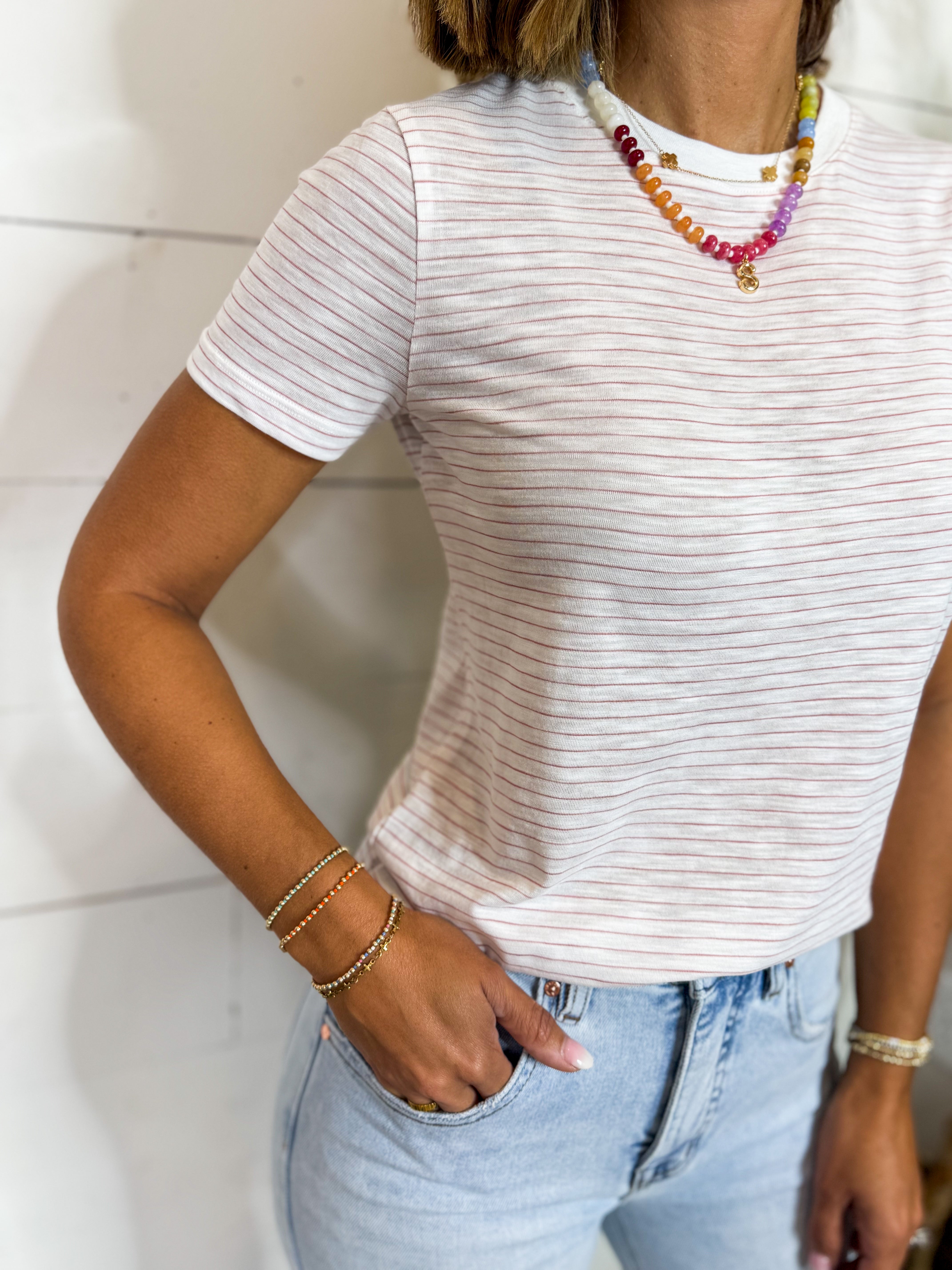 Thread & Supply Sarah Tee - Ivory Rose