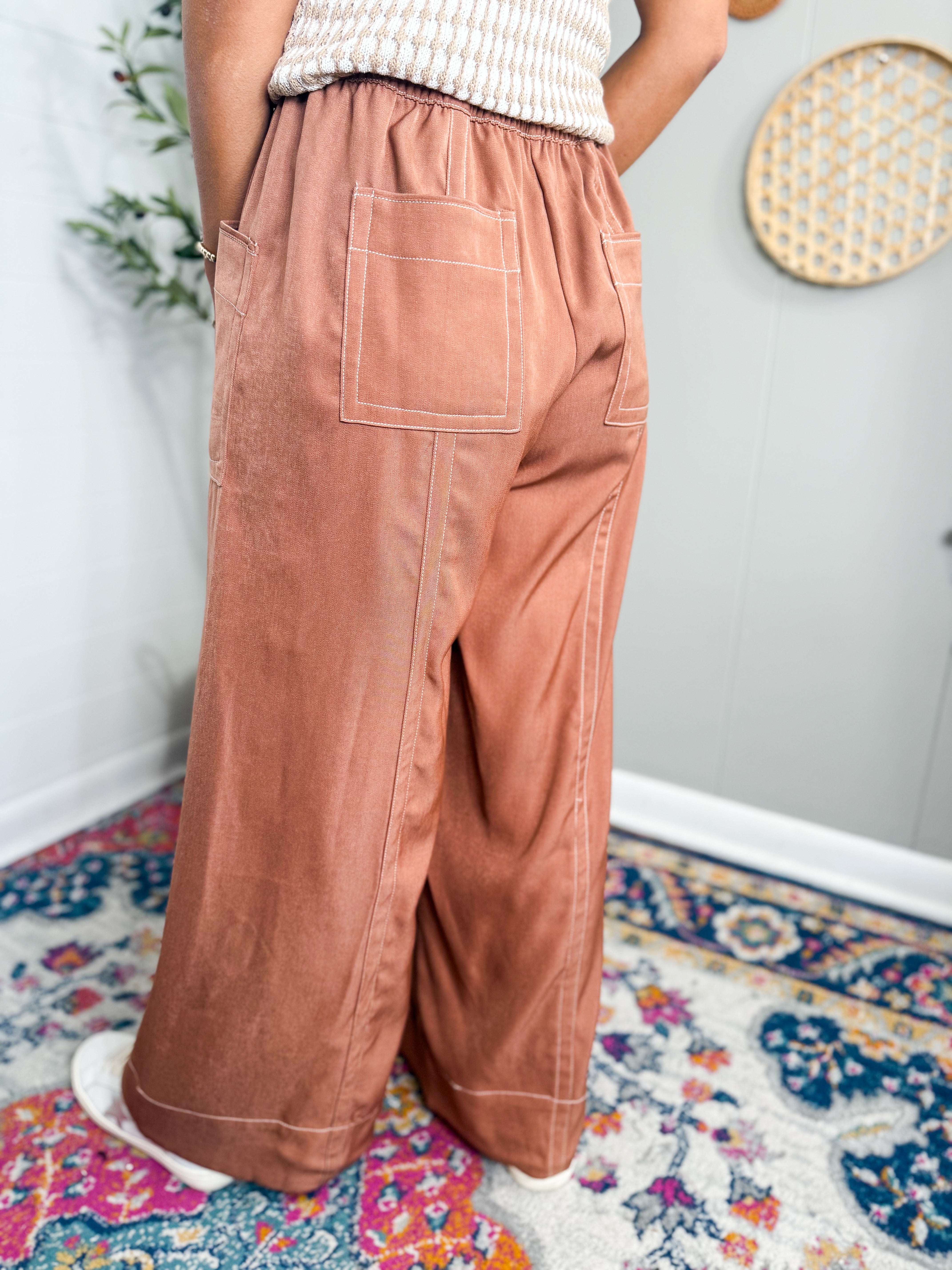 Camel Wide Leg Pants