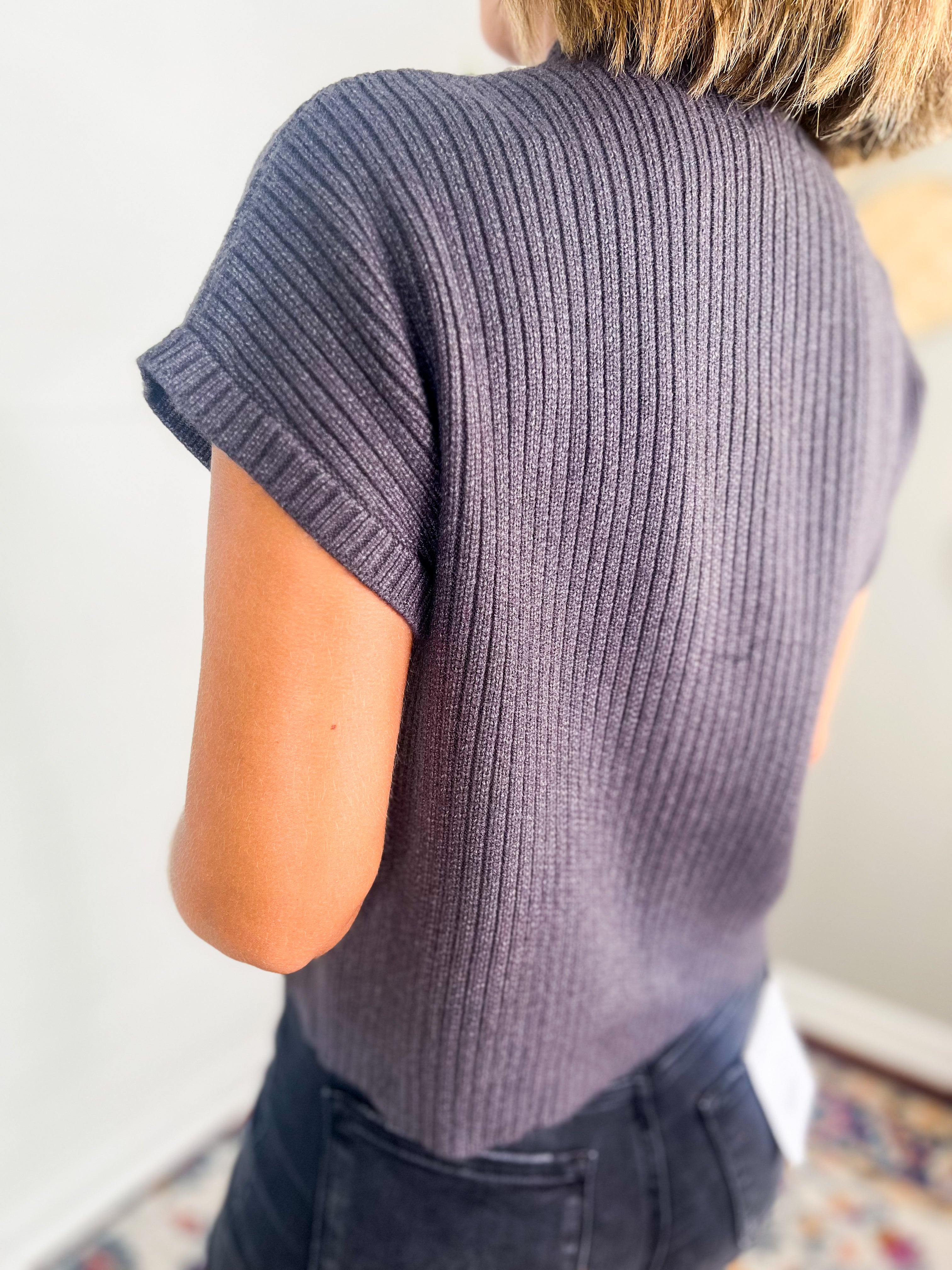 Funnel Neck Knit Sweater