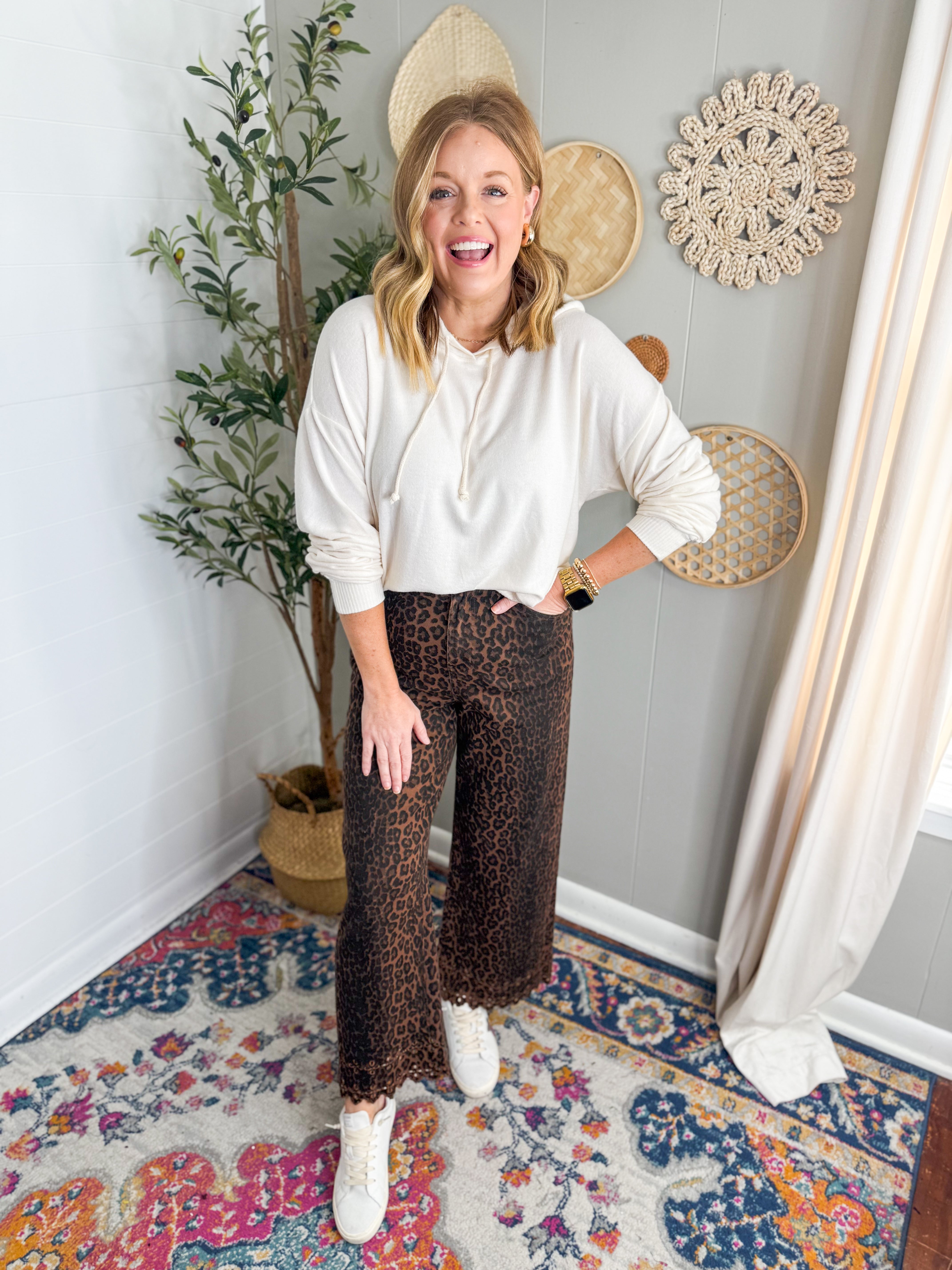 Drop Shoulder Brushed Fleece Hoodie