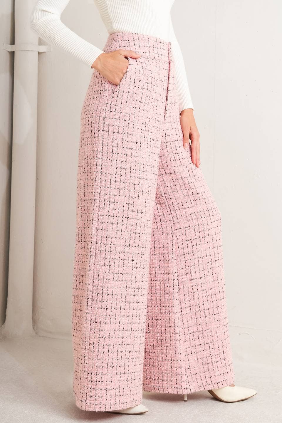 Pink Tweed Pant