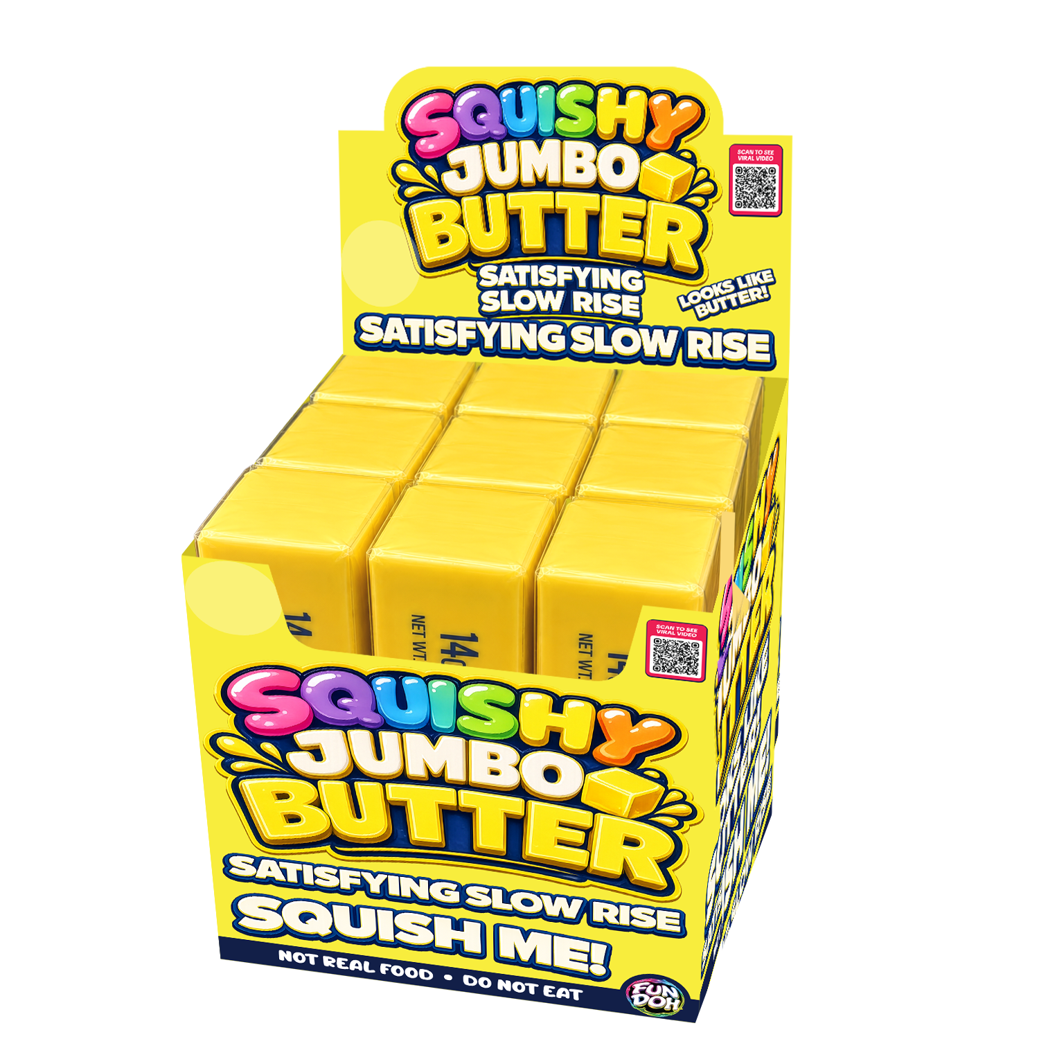 Novelty Brands - Fun Doh 10" JUMBO Butter Slow Rise Squishy Toy - 9/Display