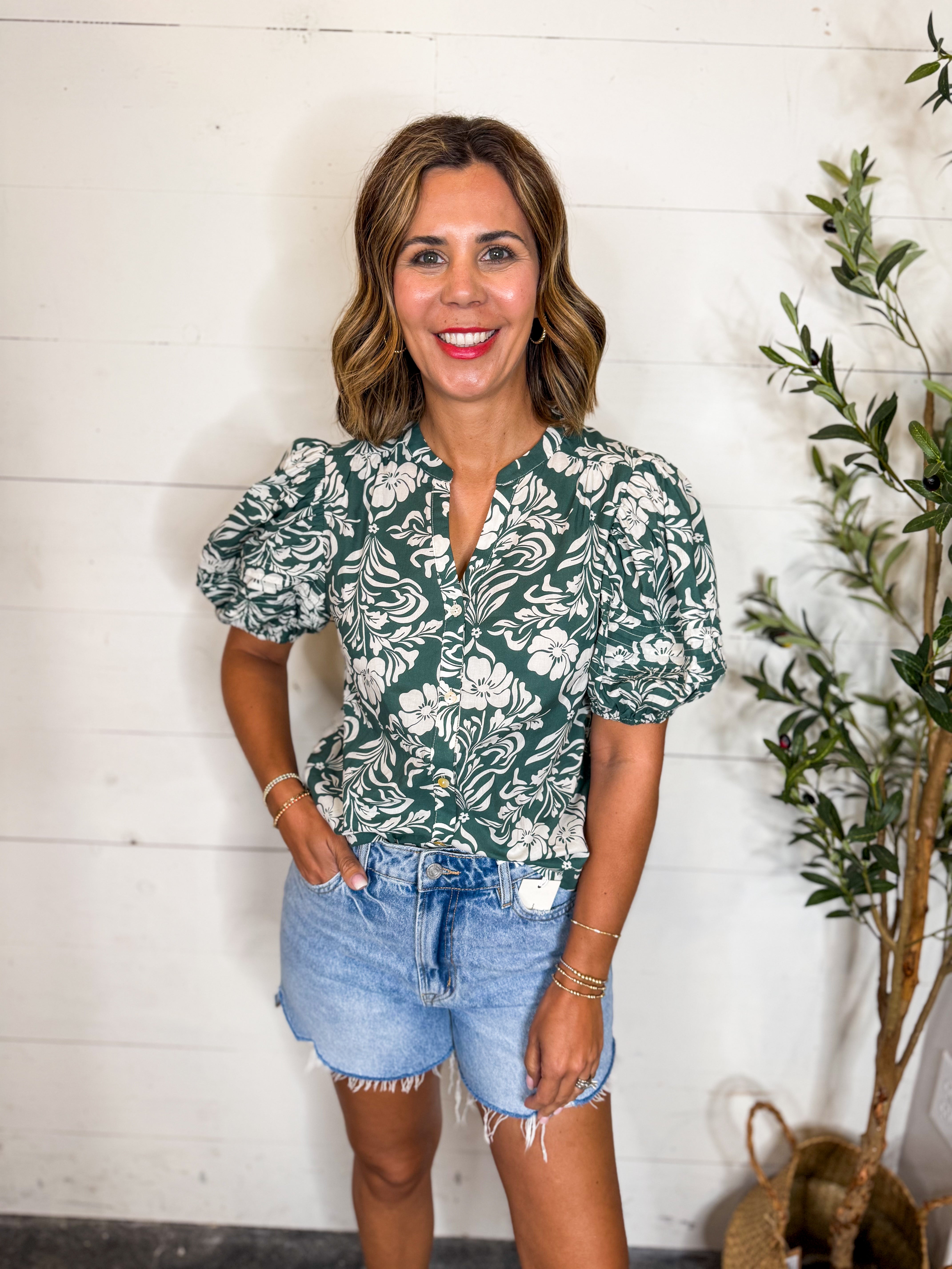 Floral Button Down Blouse