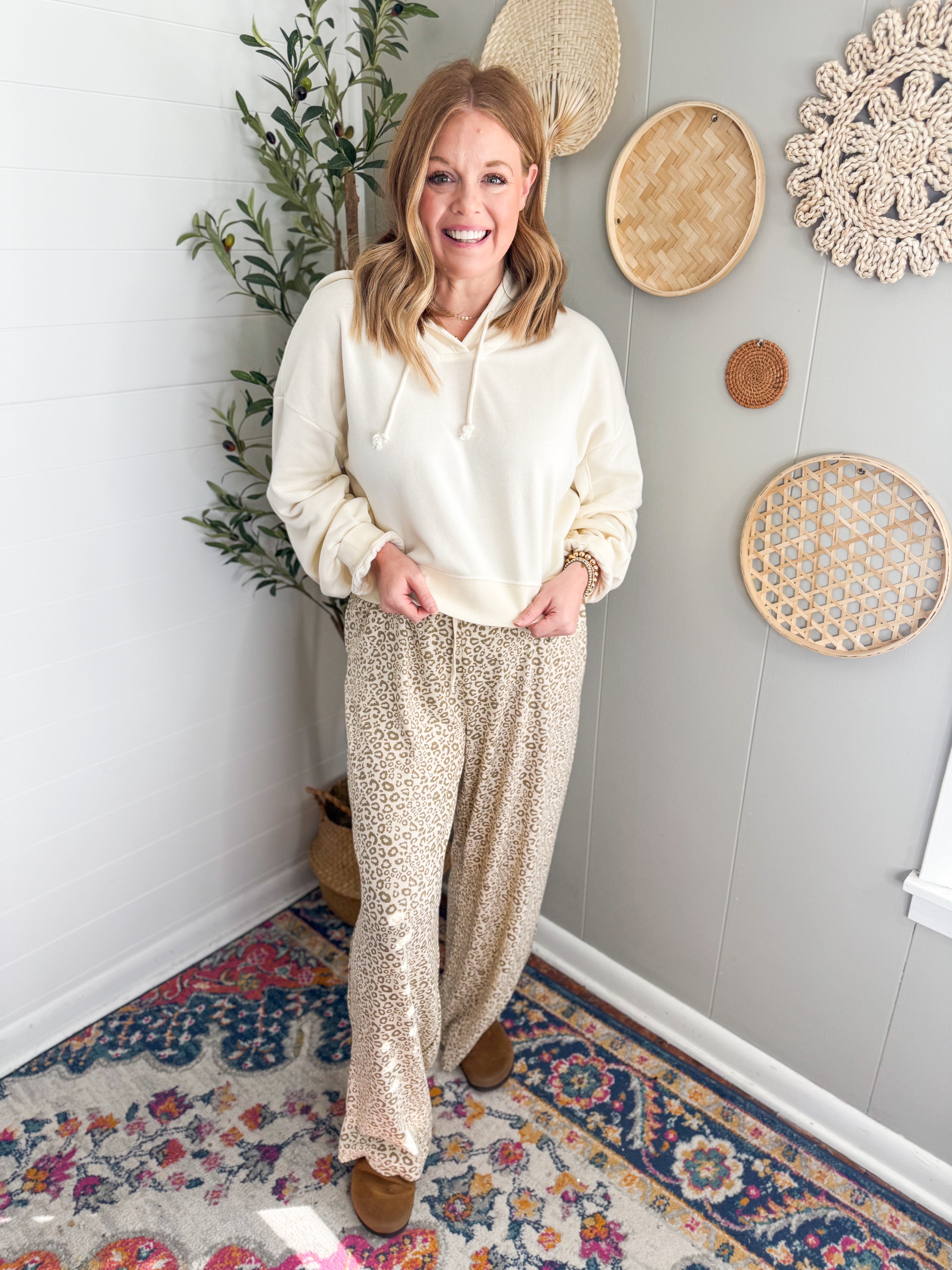 Leopard Beige Lounge Pants