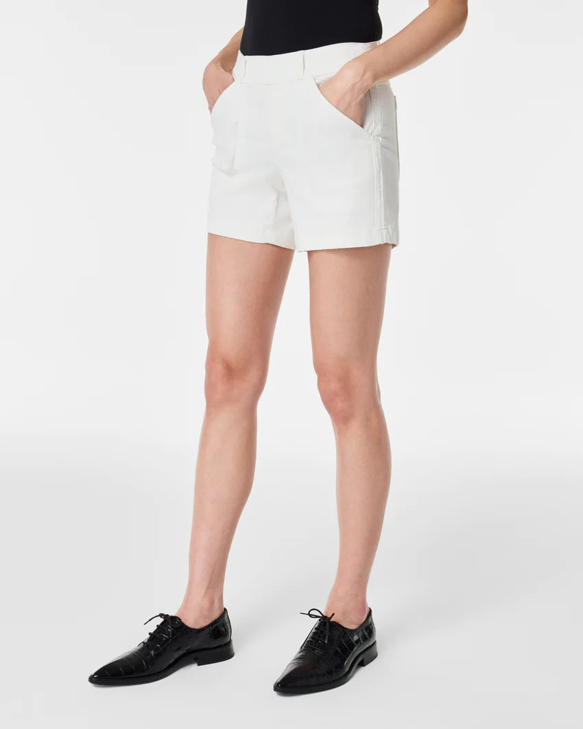 Spanx 4” White Twill Shorts