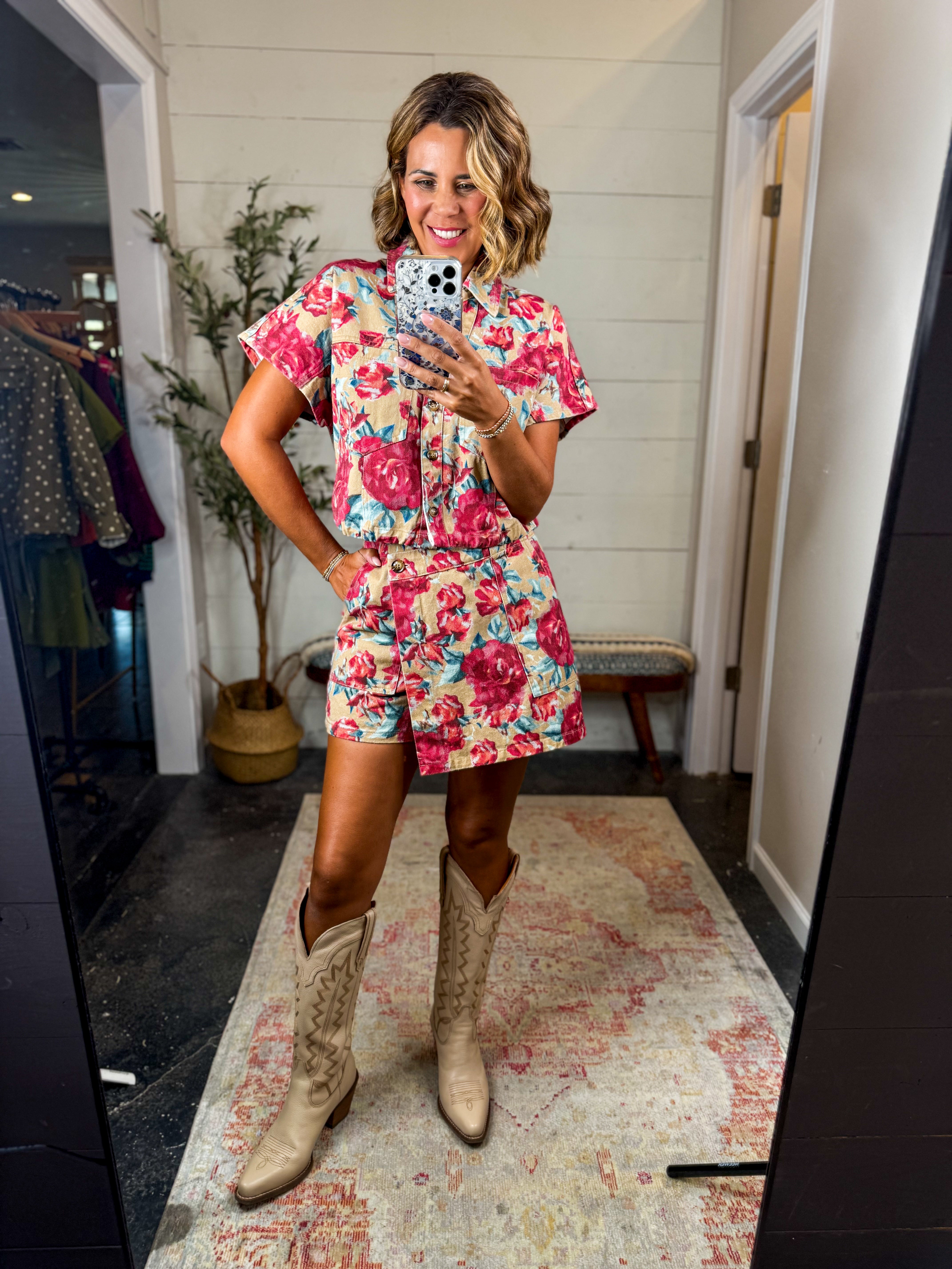 Floral Print Skort