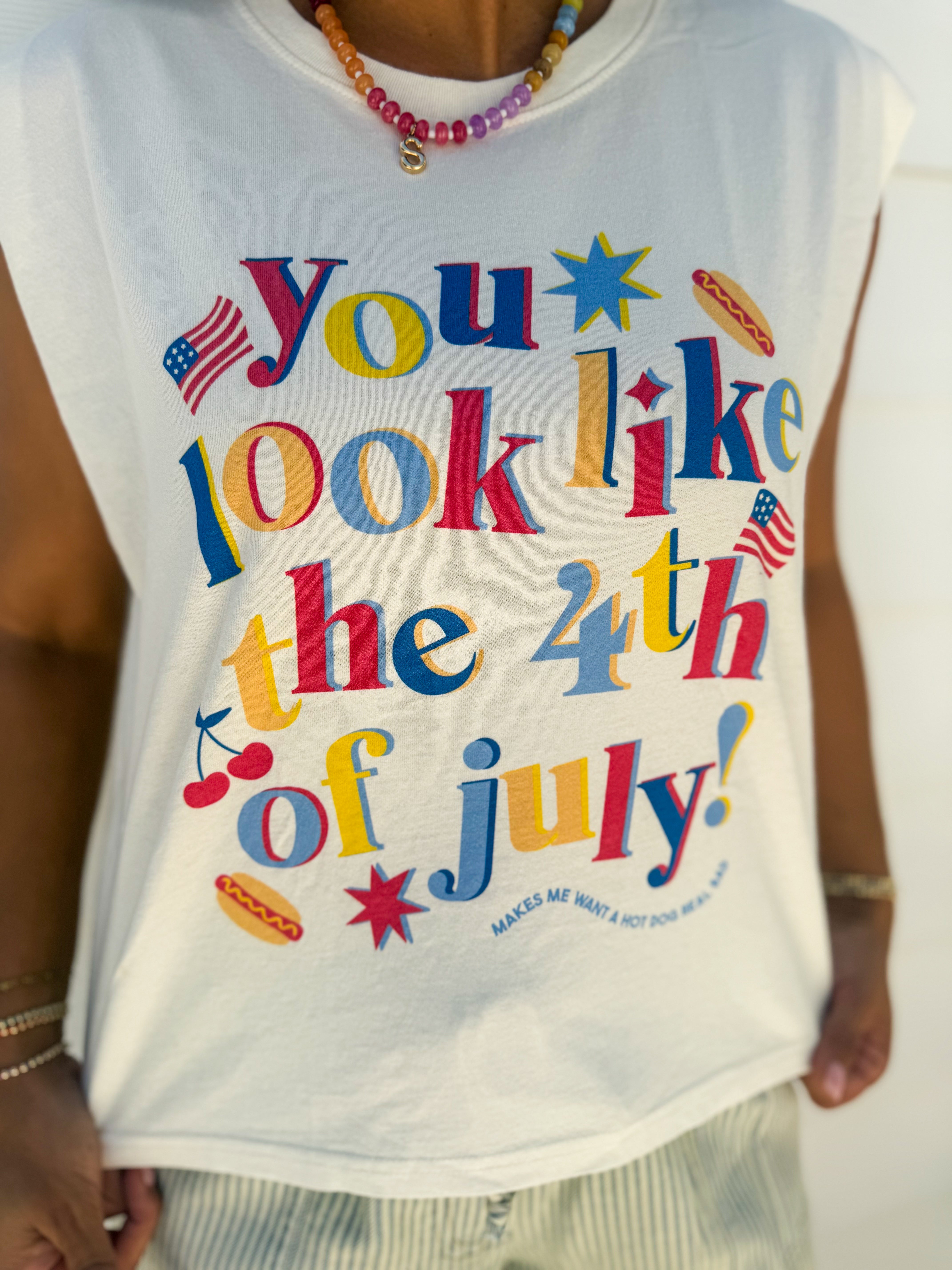 You Look Like The 4th of July Cropped Tank