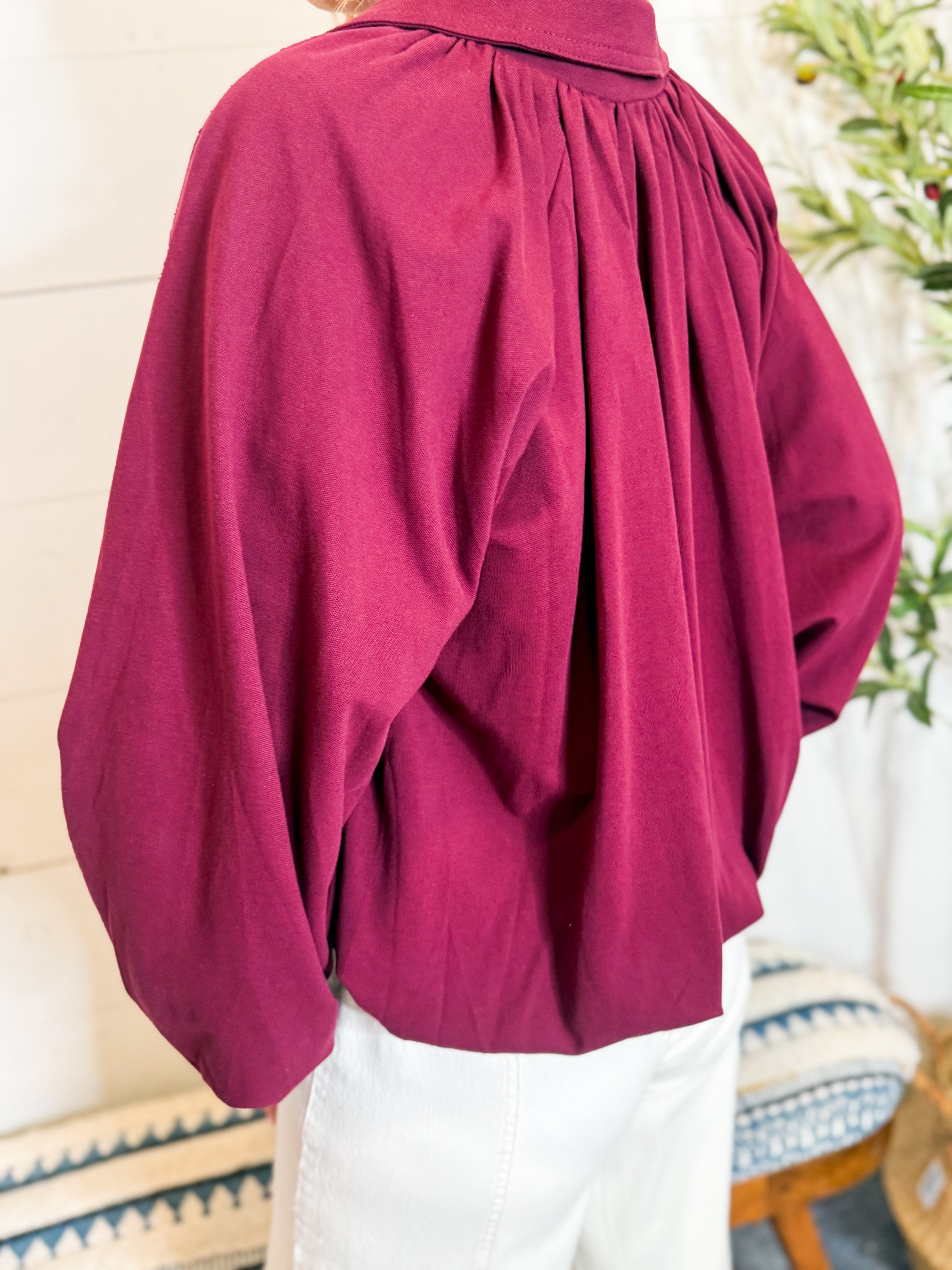 Maroon Zip Up Jacket