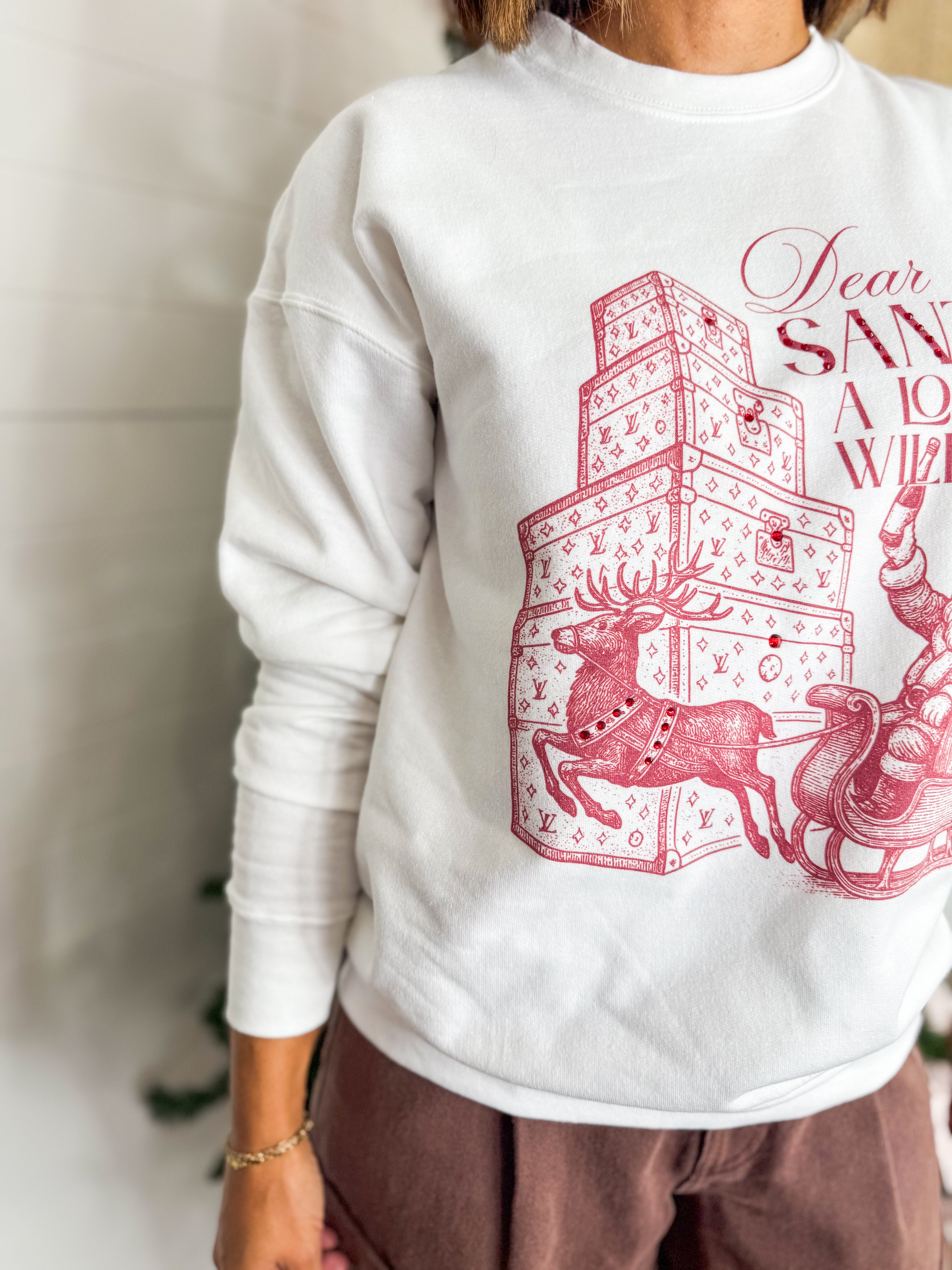 LV Designer Santa Crewneck Sweatshirt