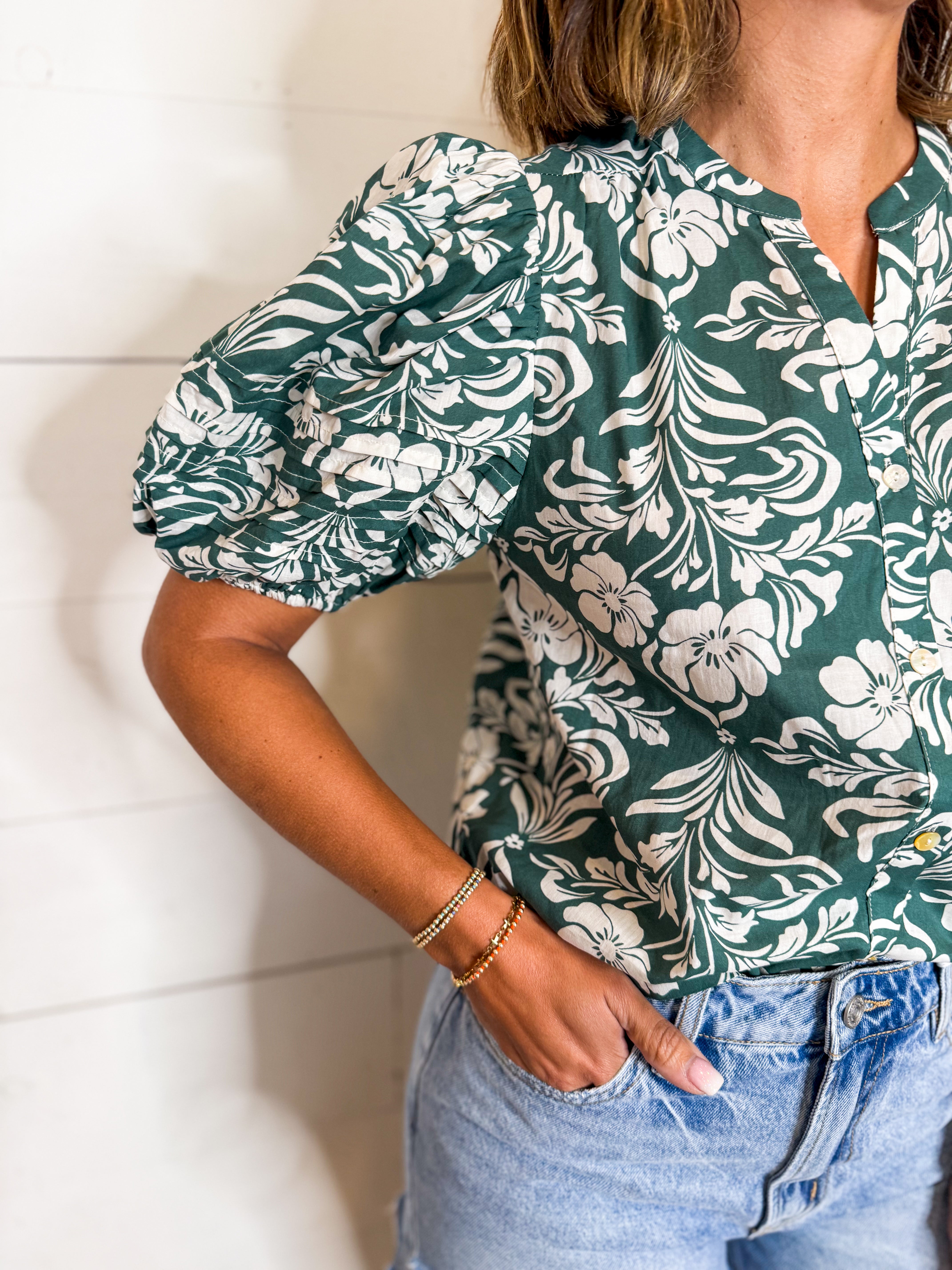 Floral Button Down Blouse
