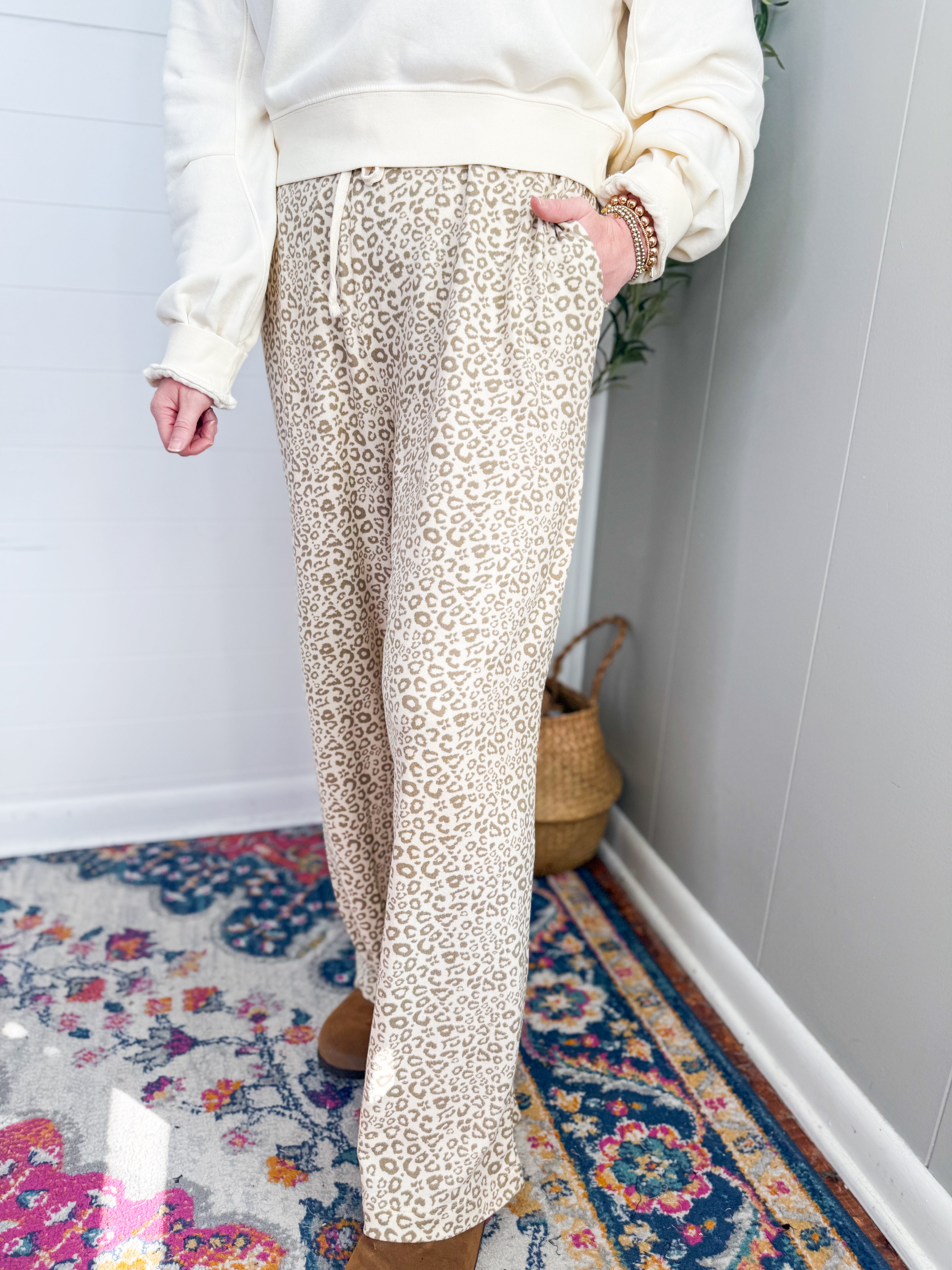 Leopard Beige Lounge Pants