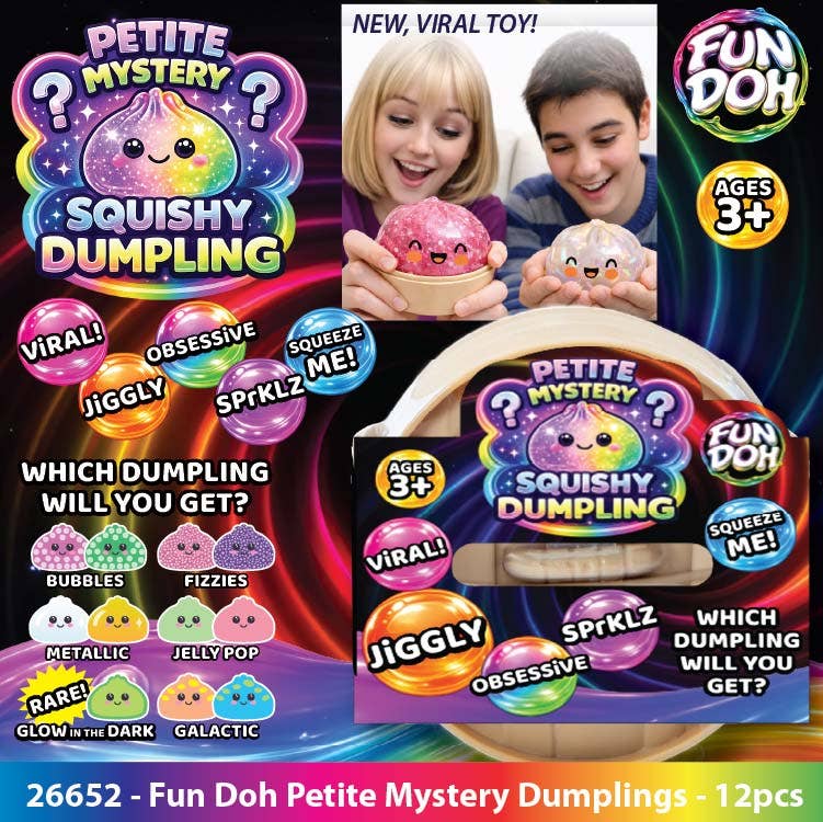Novelty Brands - Fun Doh Petite (Mini) 2.5" Mystery Dumpling Squishy Toy