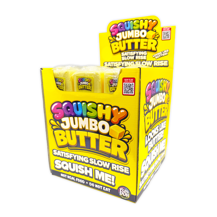 Novelty Brands - Fun Doh 10" JUMBO Butter Slow Rise Squishy Toy - 9/Display