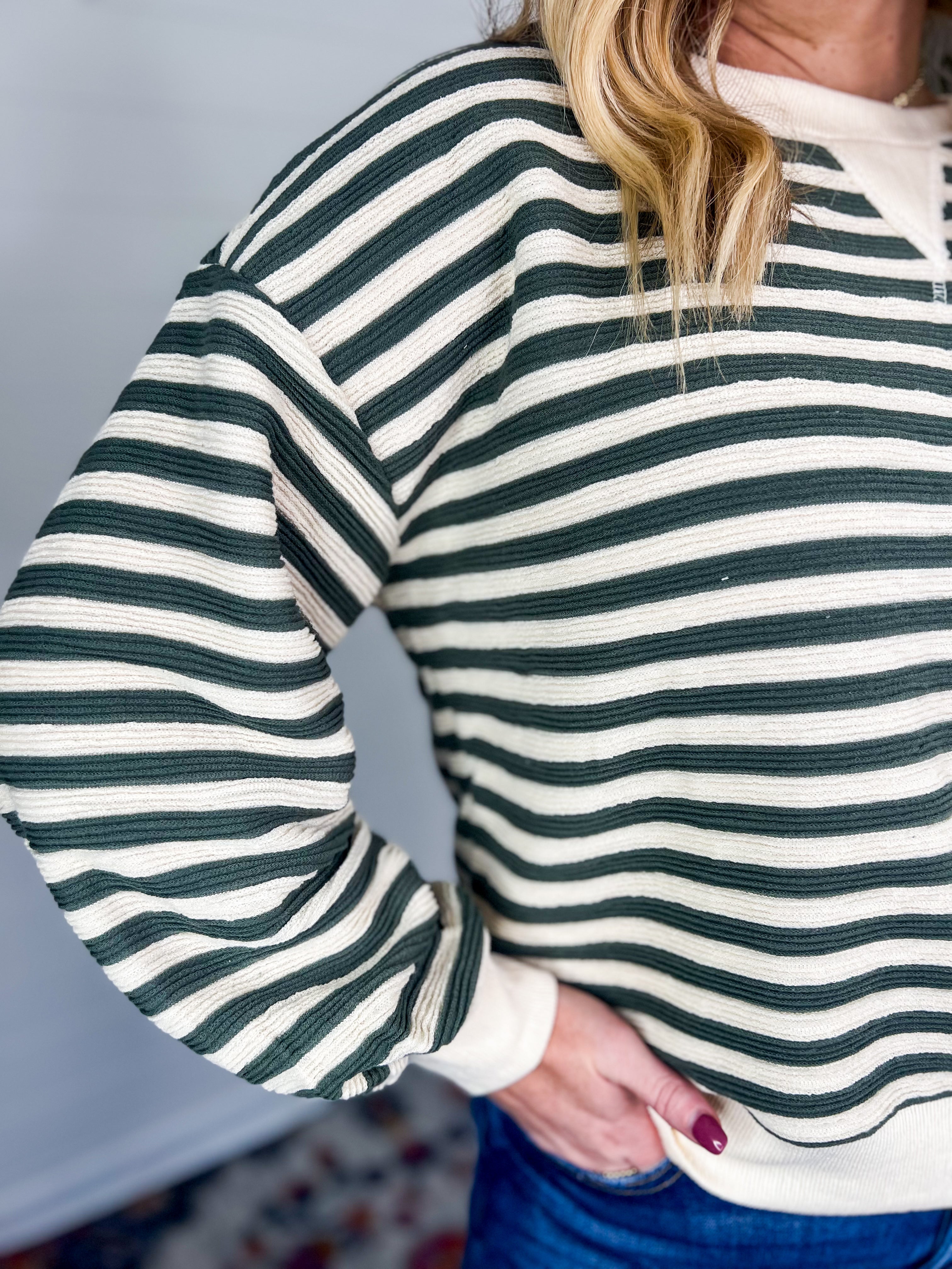 Striped Ribbed Knit Top