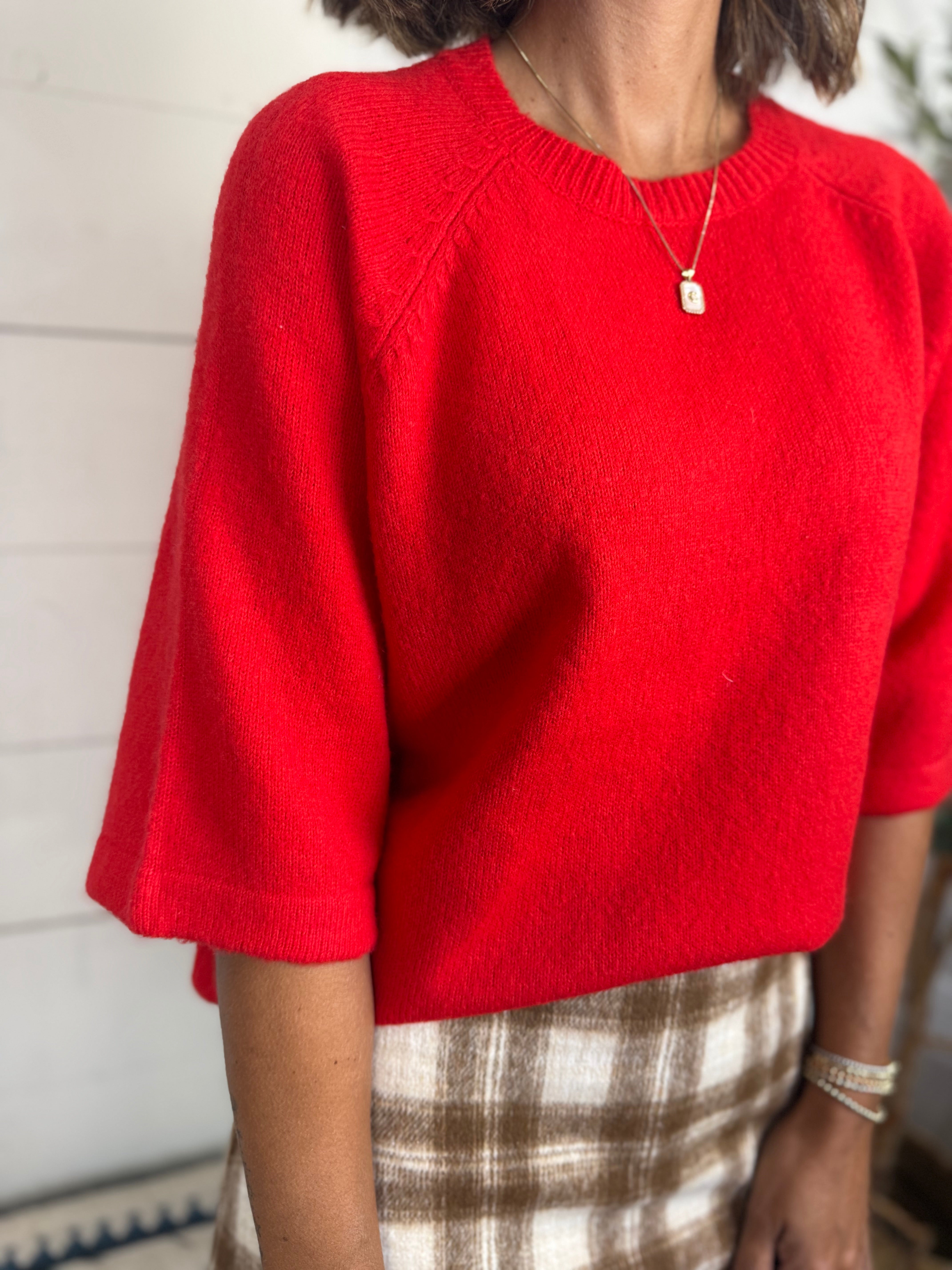 RD Ulla Raglan Sleeve Crew Neck Pullover