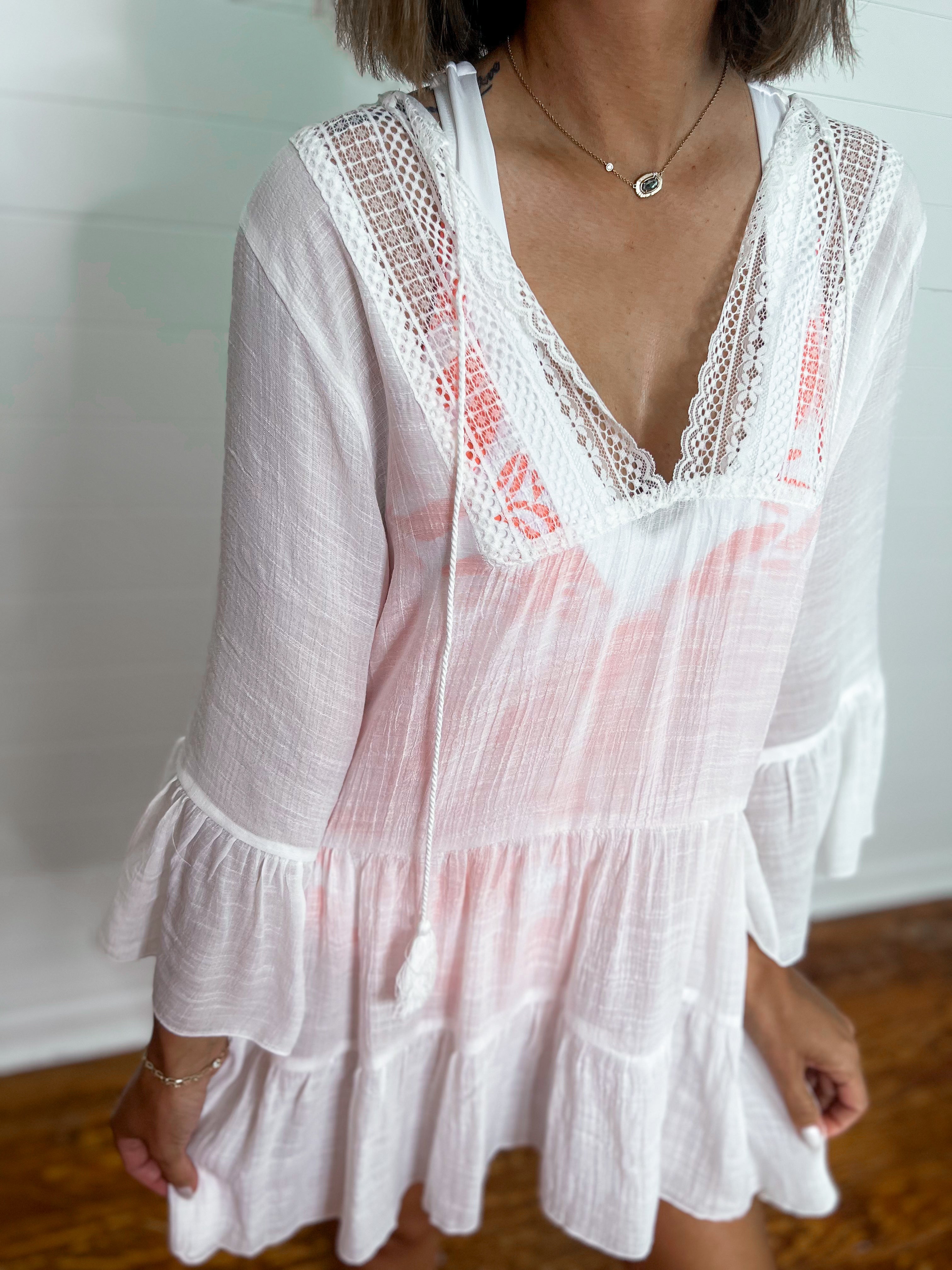 White Cover Up Dress