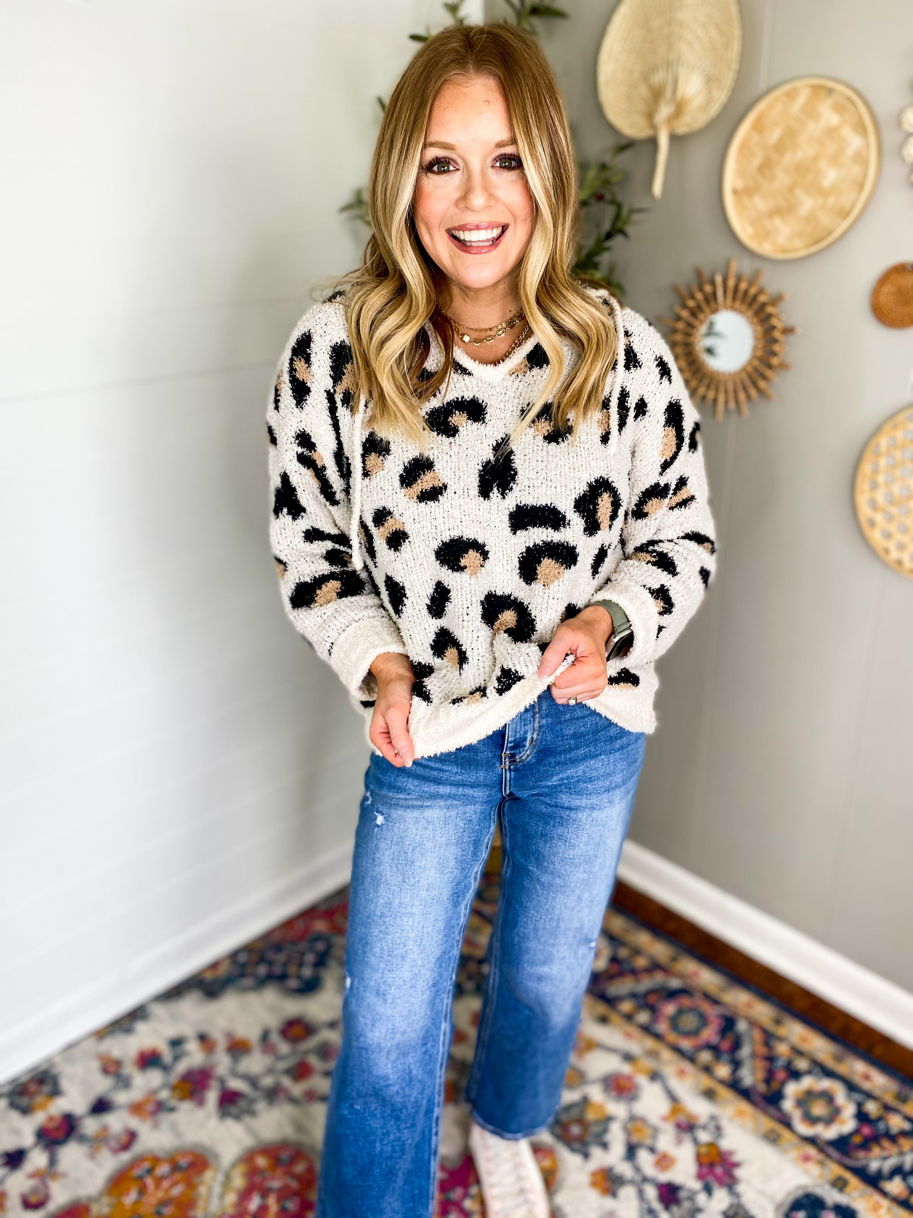 Leopard Printed Soft Sweater