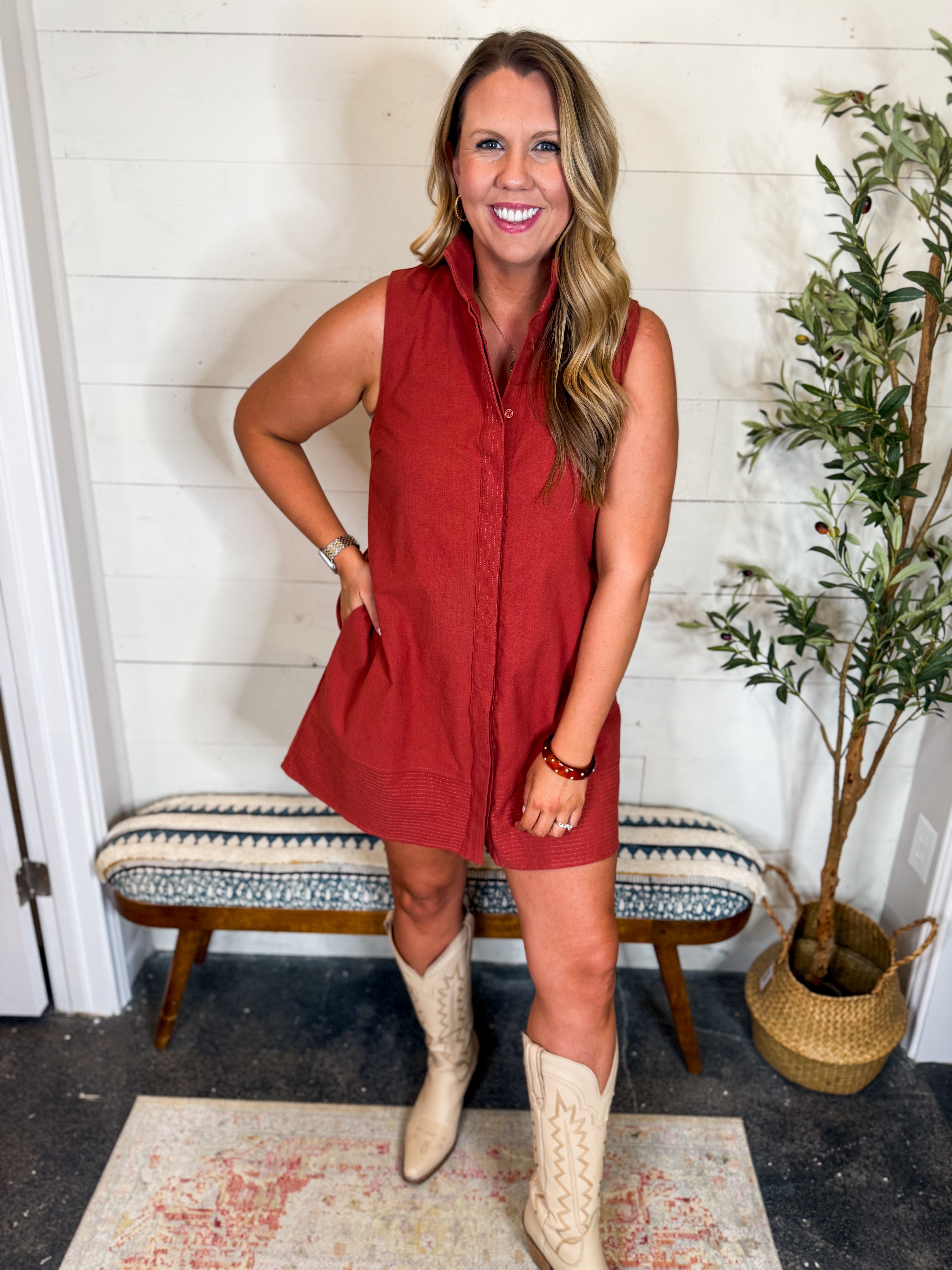 Sleeveless Mini Dress - 2 colors