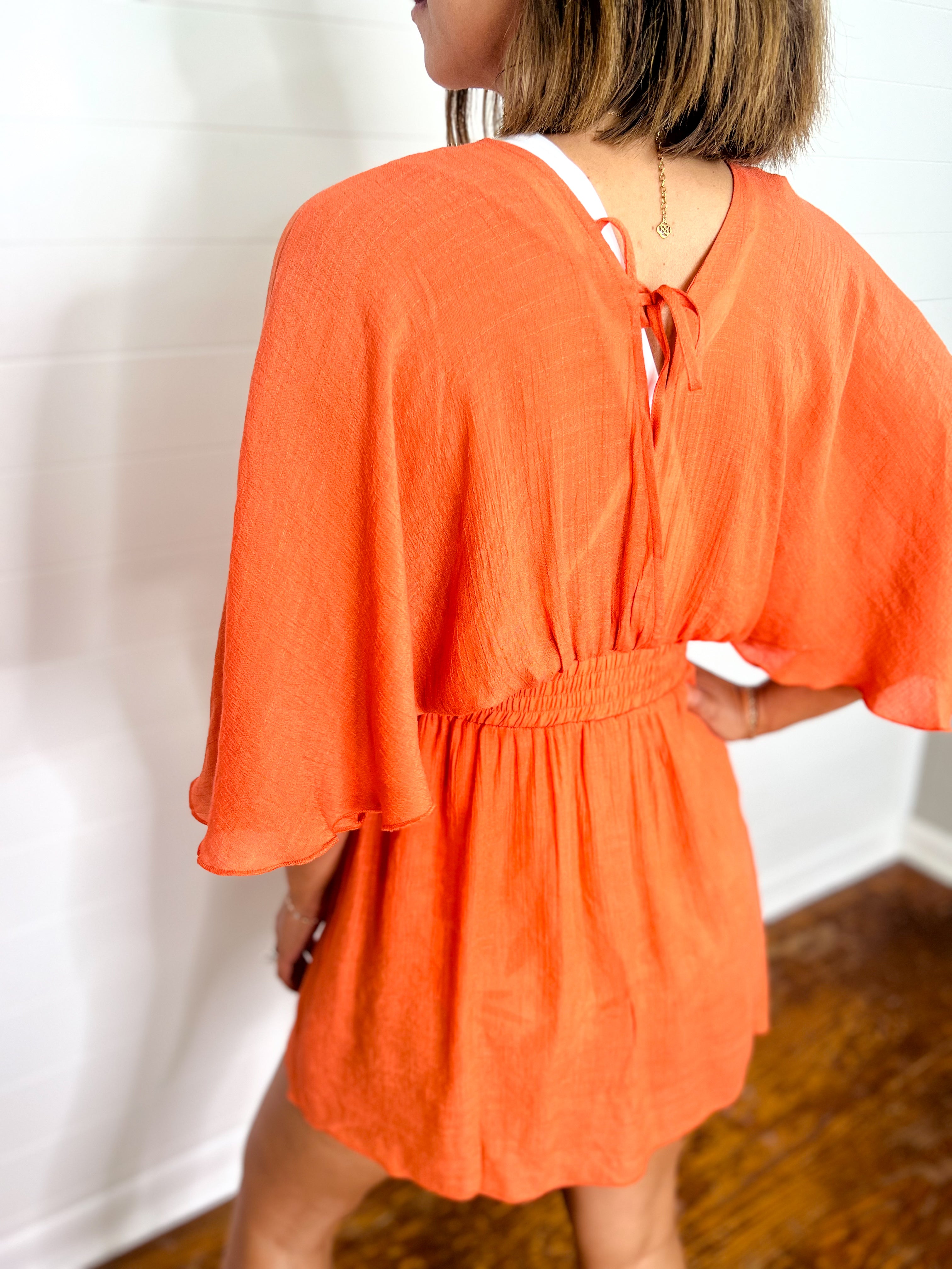 Batwing Sleeve Cover-Up Dress