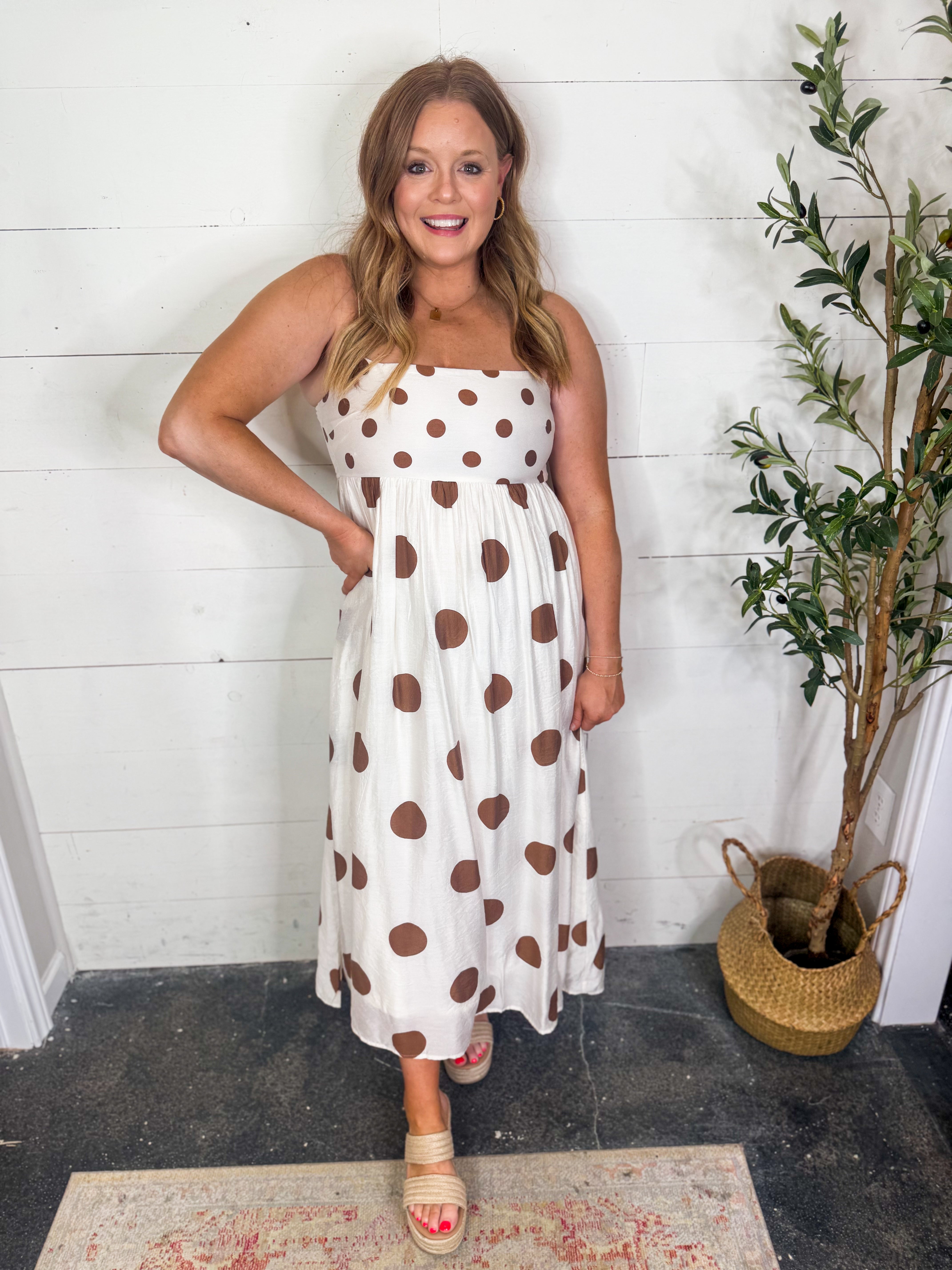 Polka Dot Midi Dress