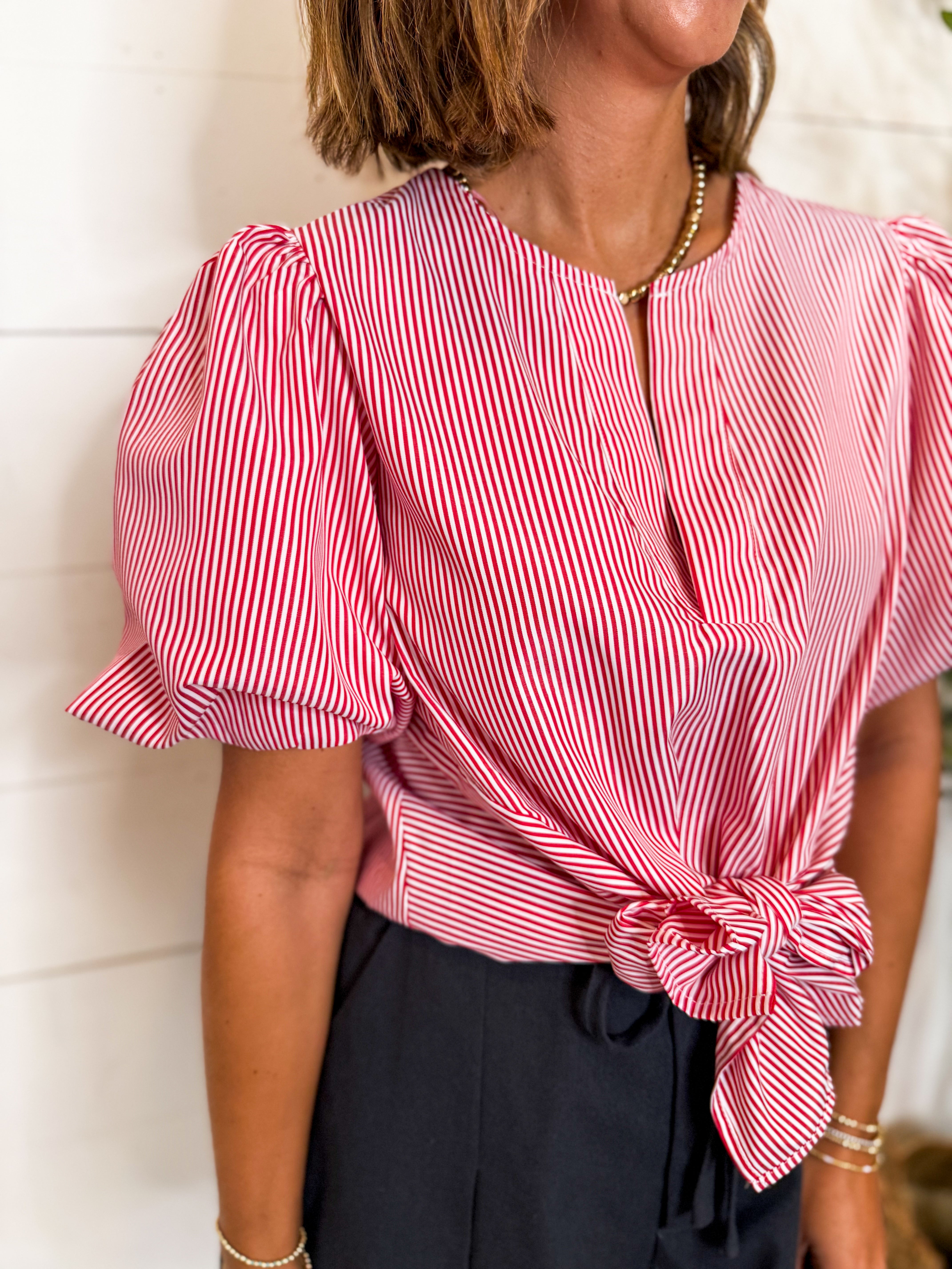 Striped Button Down Blouse