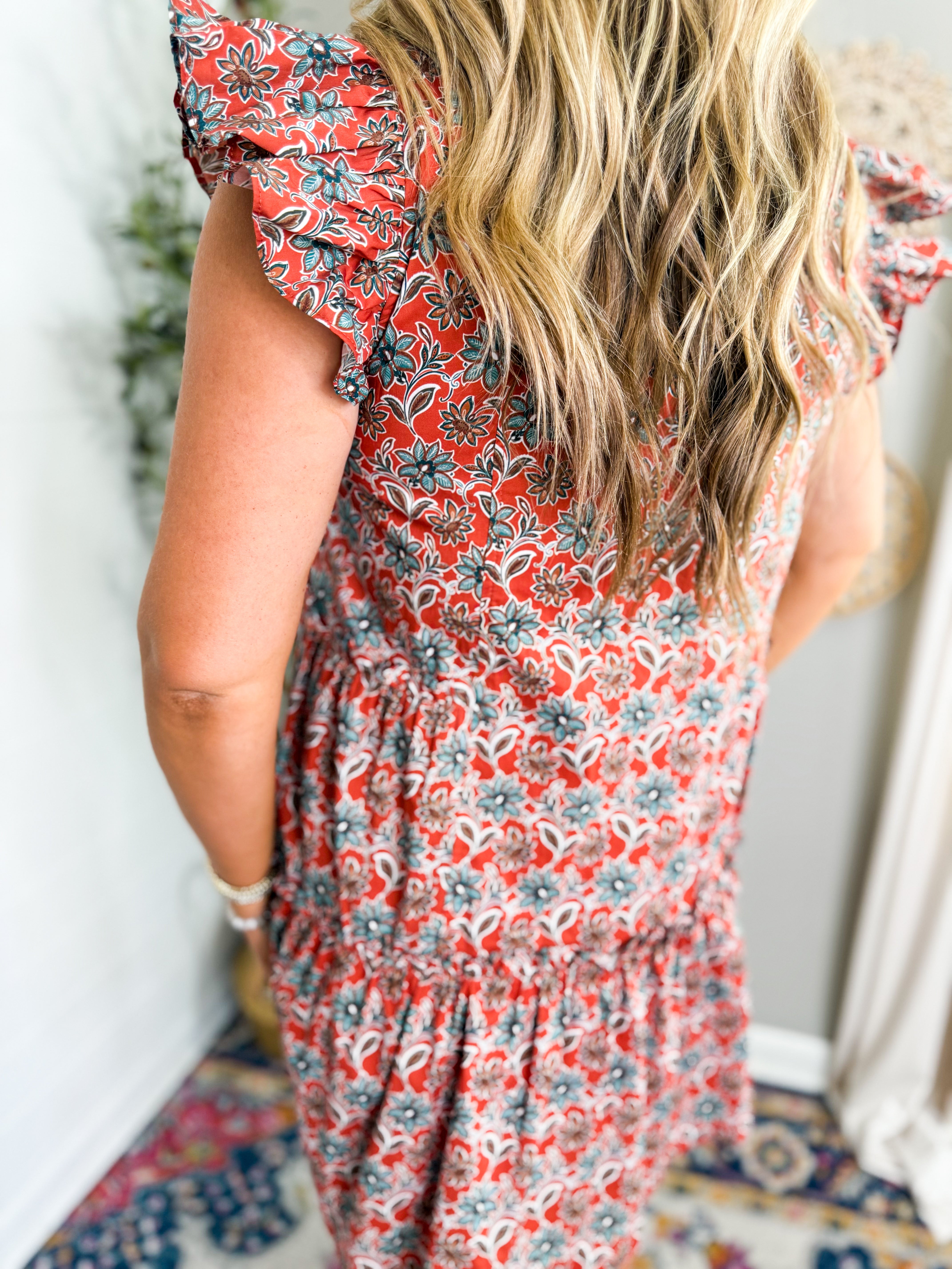 Fall Floral Tunic Mini Dress