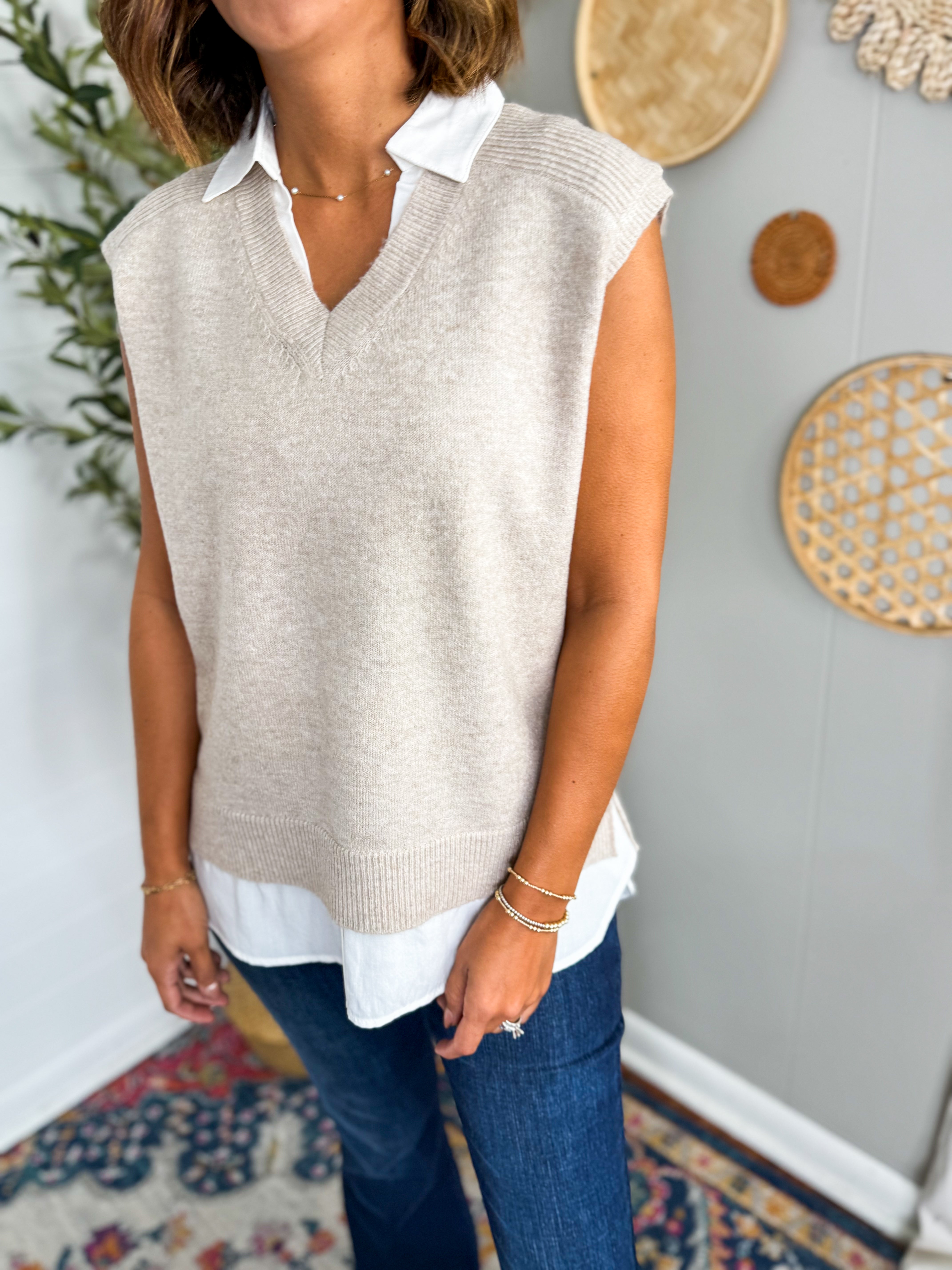 Layered Sweater Vest