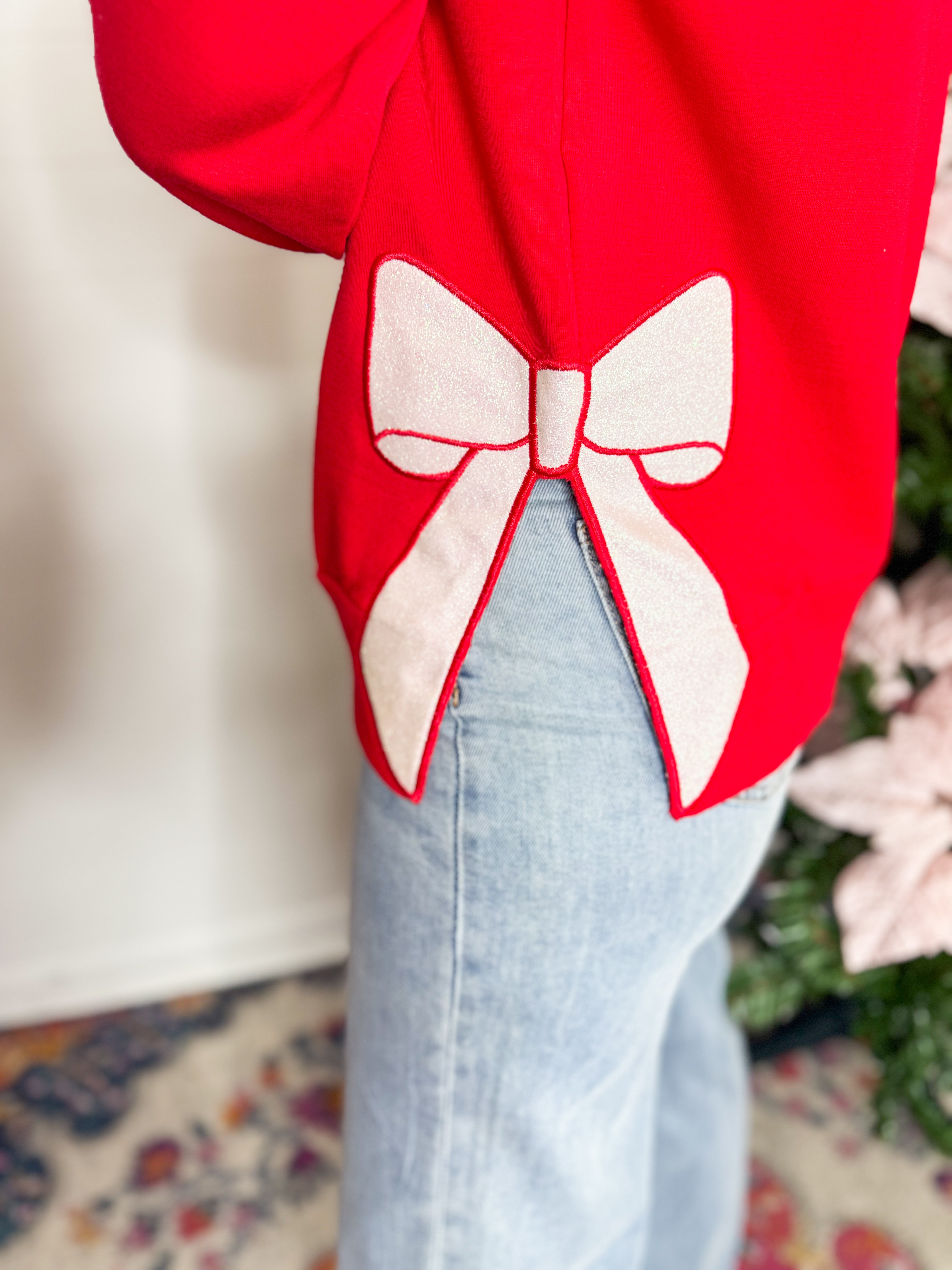 Mary Square Lakelyn Merry Bow Sweatshirt