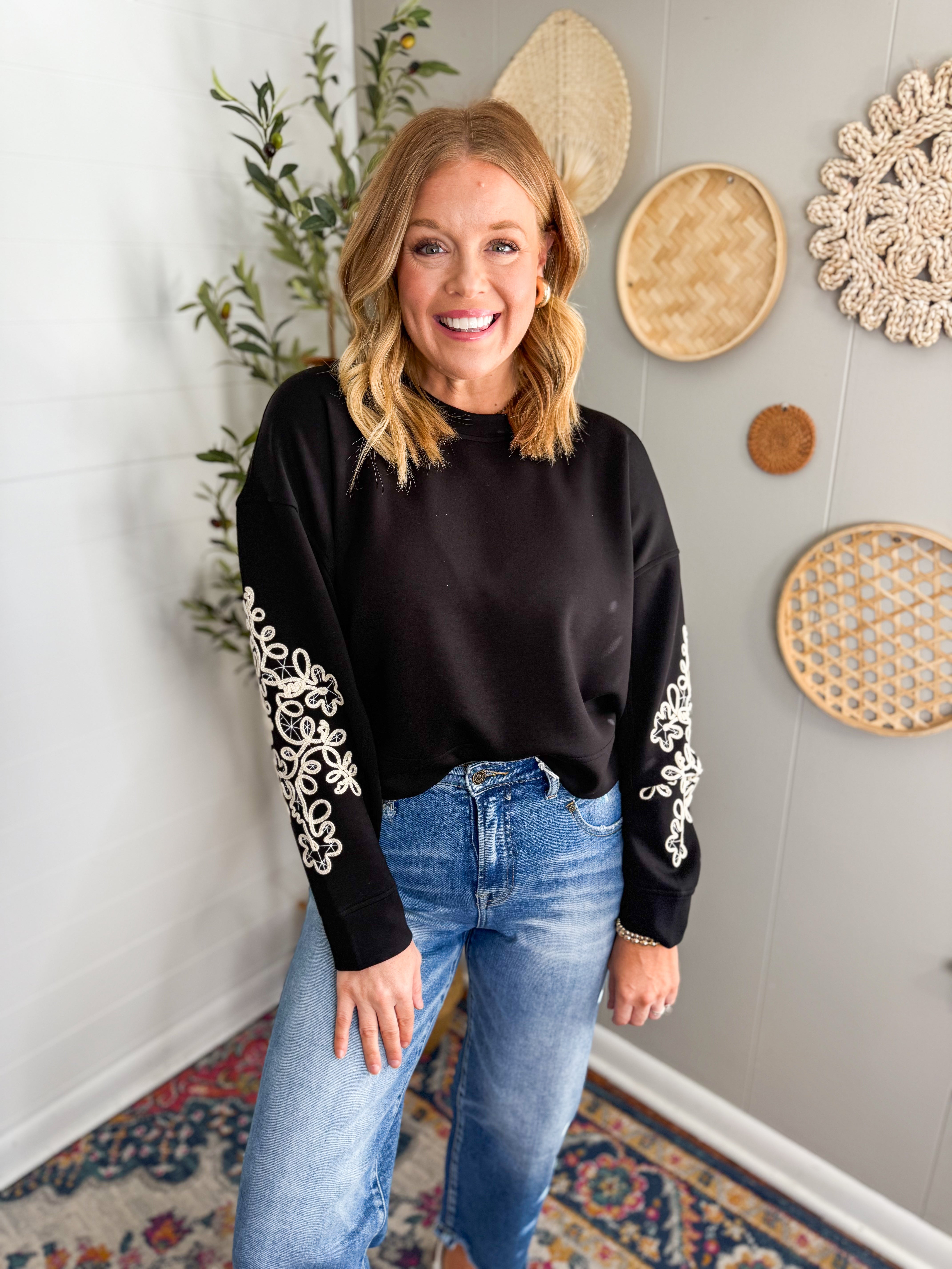 RD Lucie Soft Knit Black Pullover