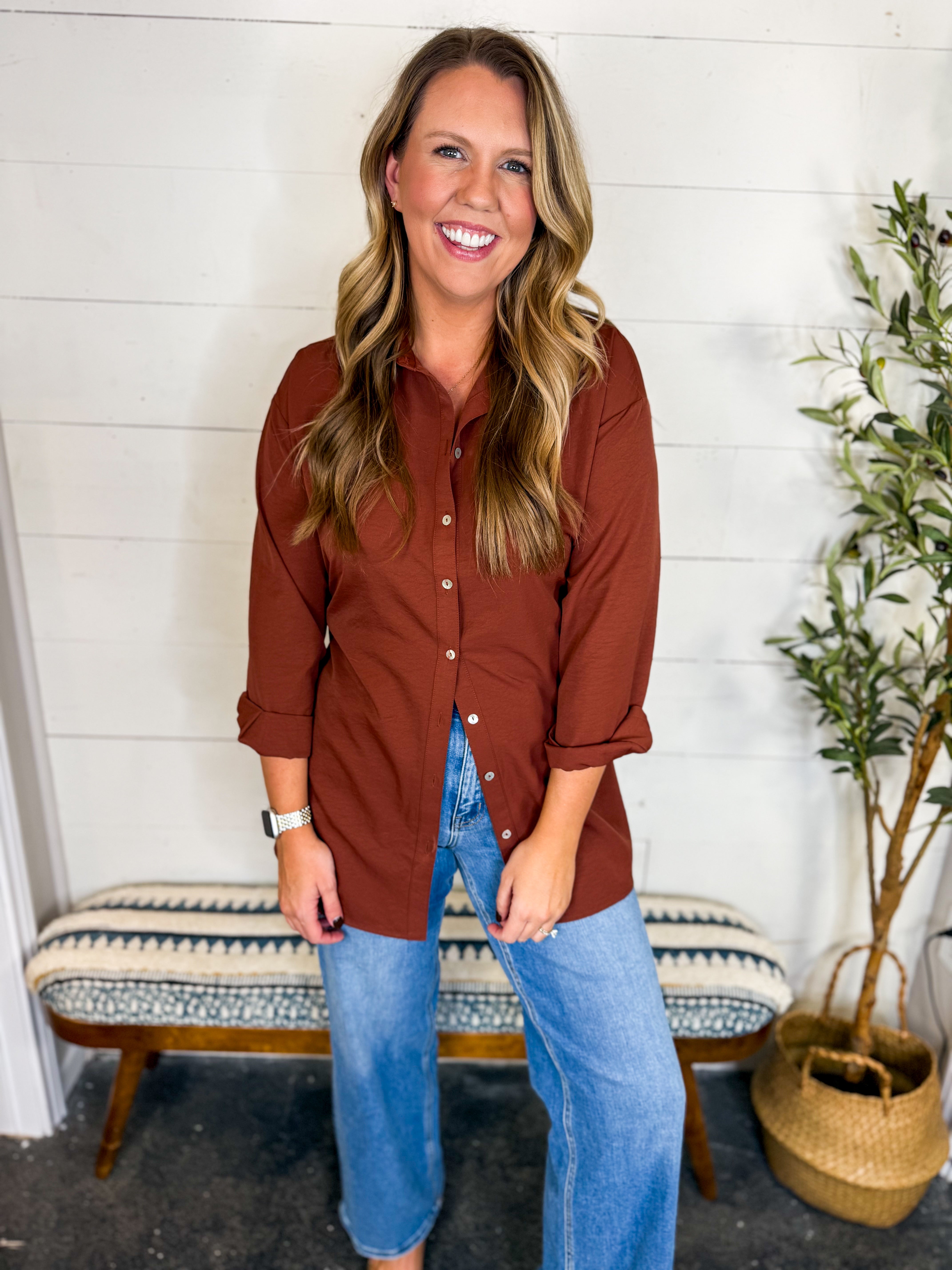 Classic Collared Longline Shirt