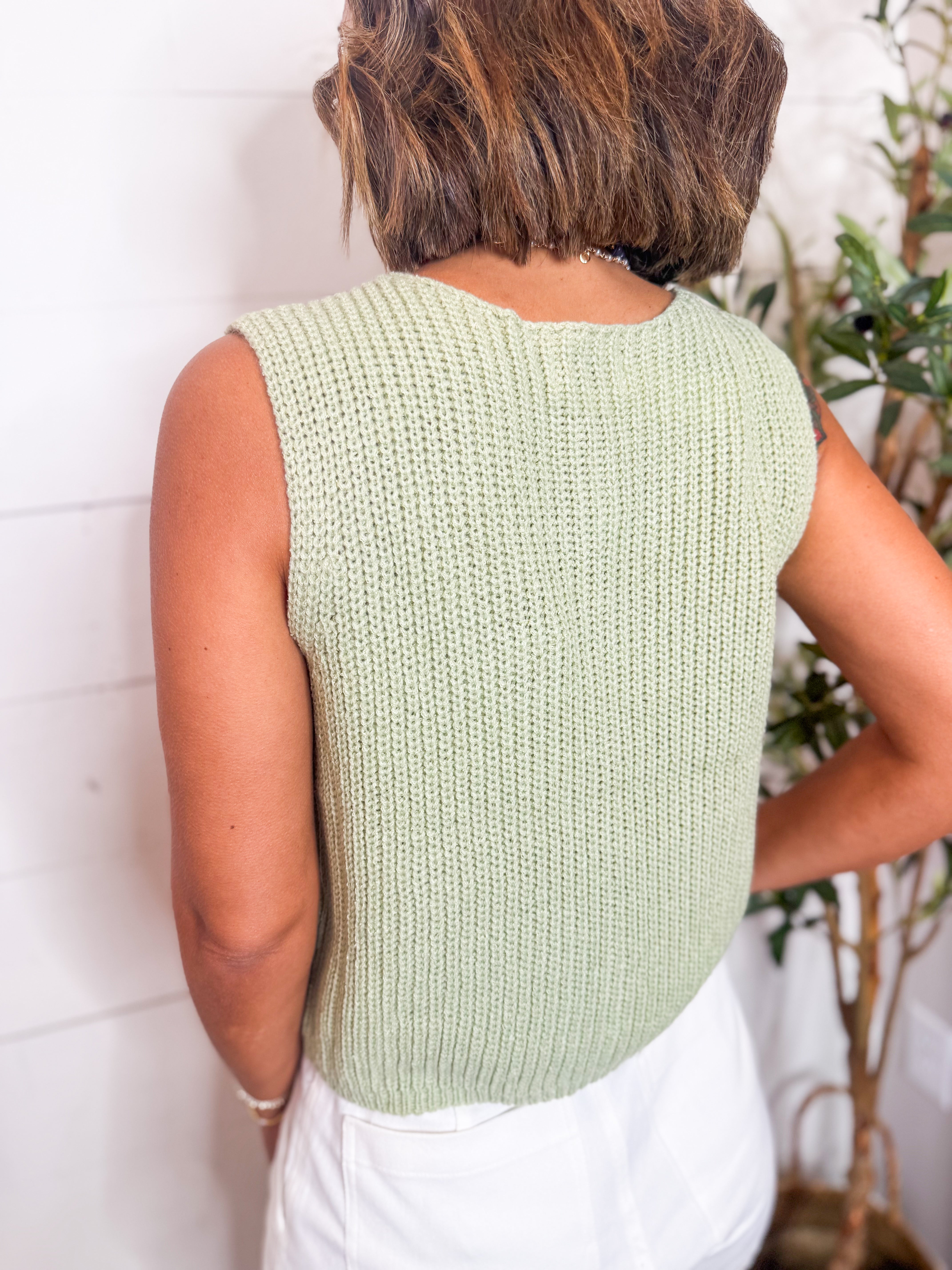 Light Olive Sweater Vest