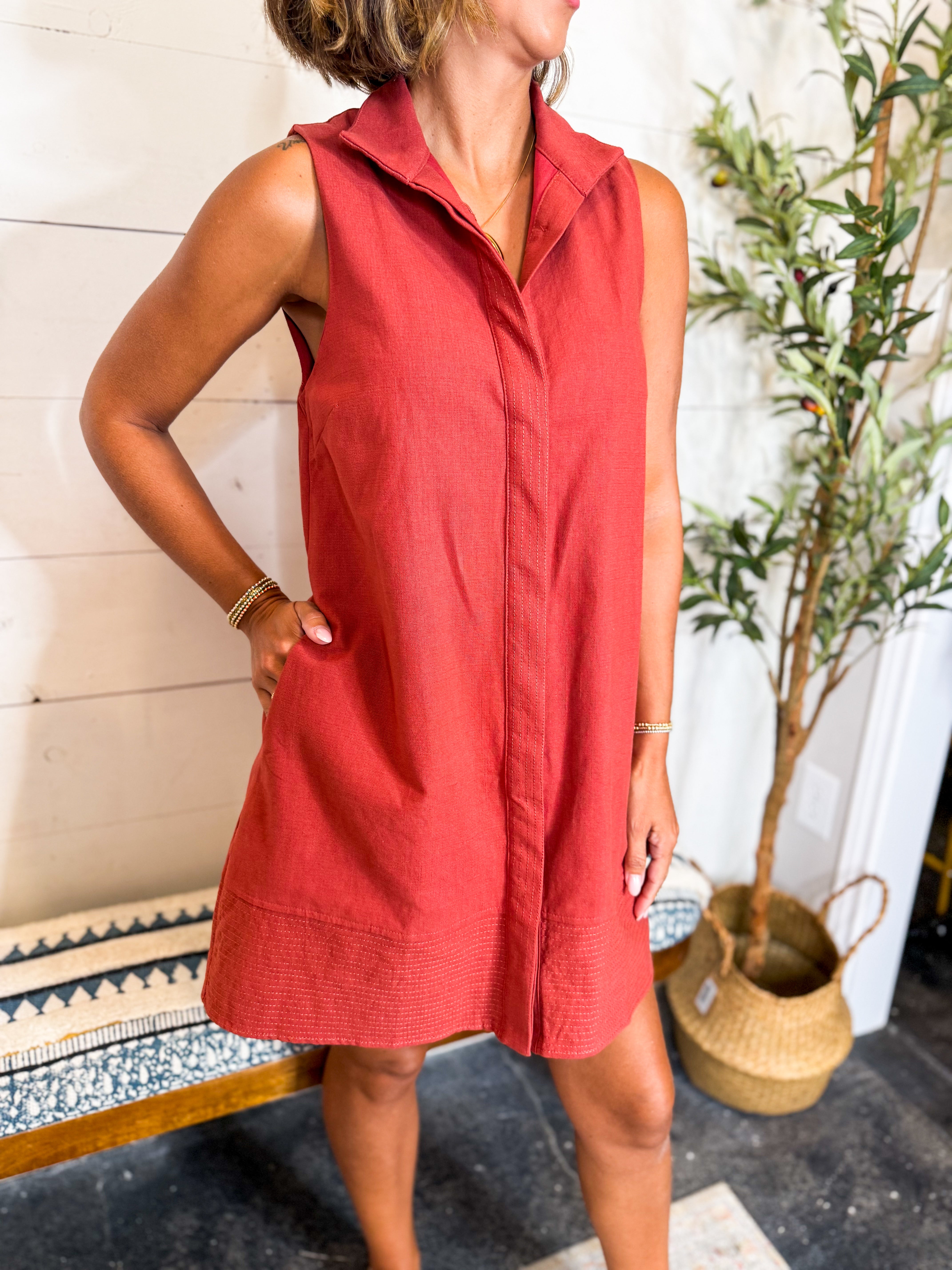 Sleeveless Mini Dress - 2 colors