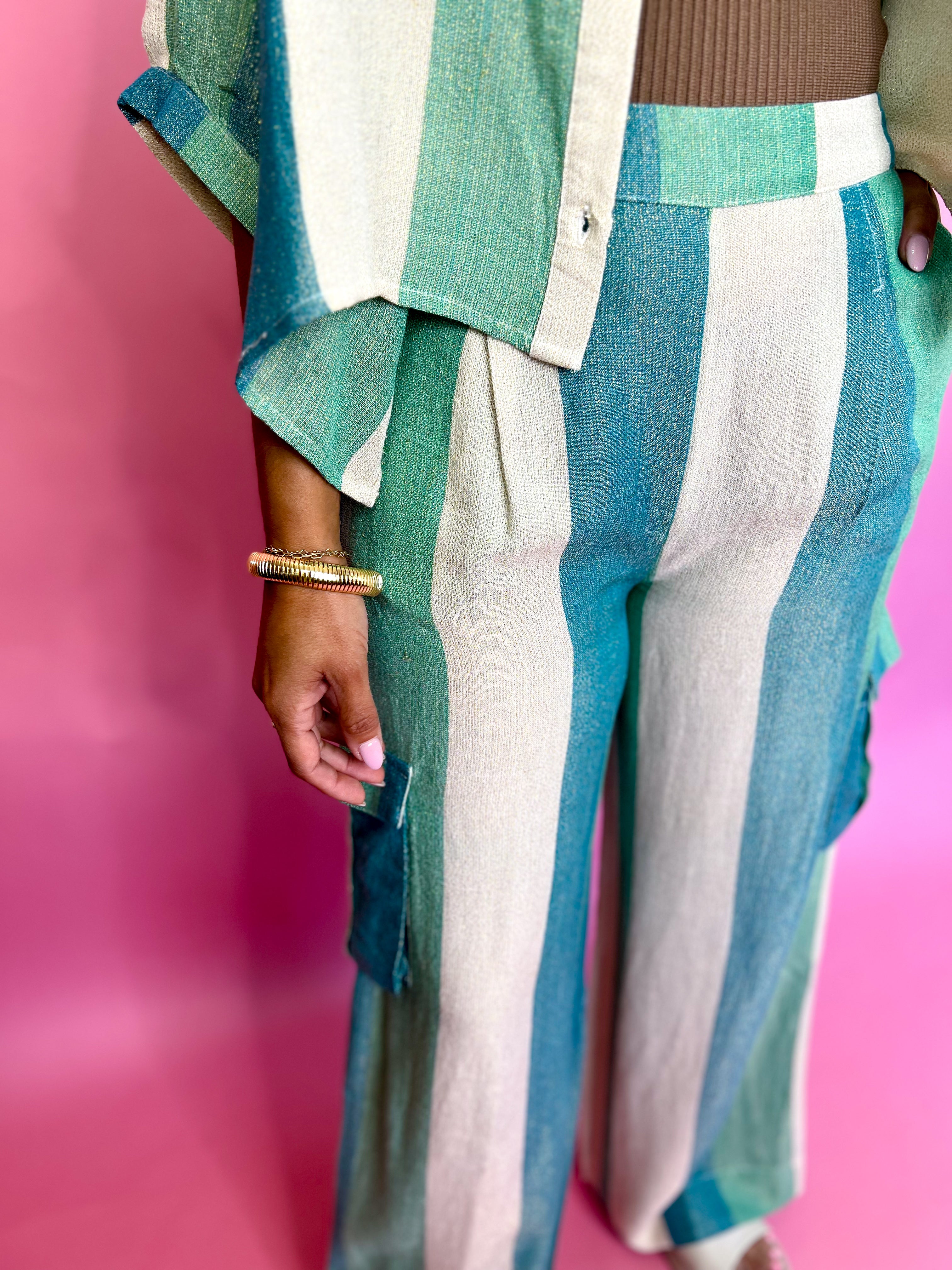 Vintage Havana Metallic Stripe Pant