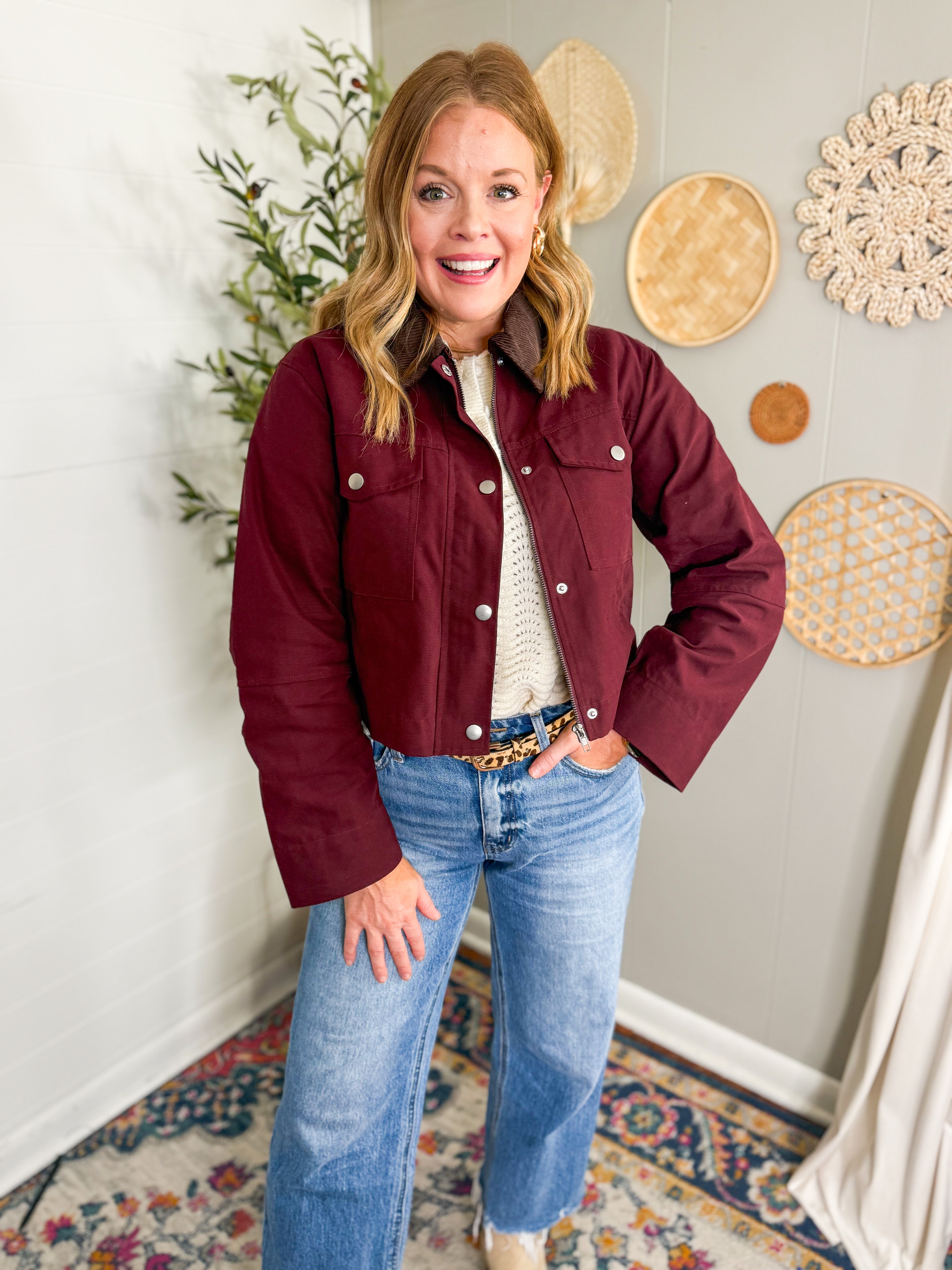 Jacket With Contrasting Collar