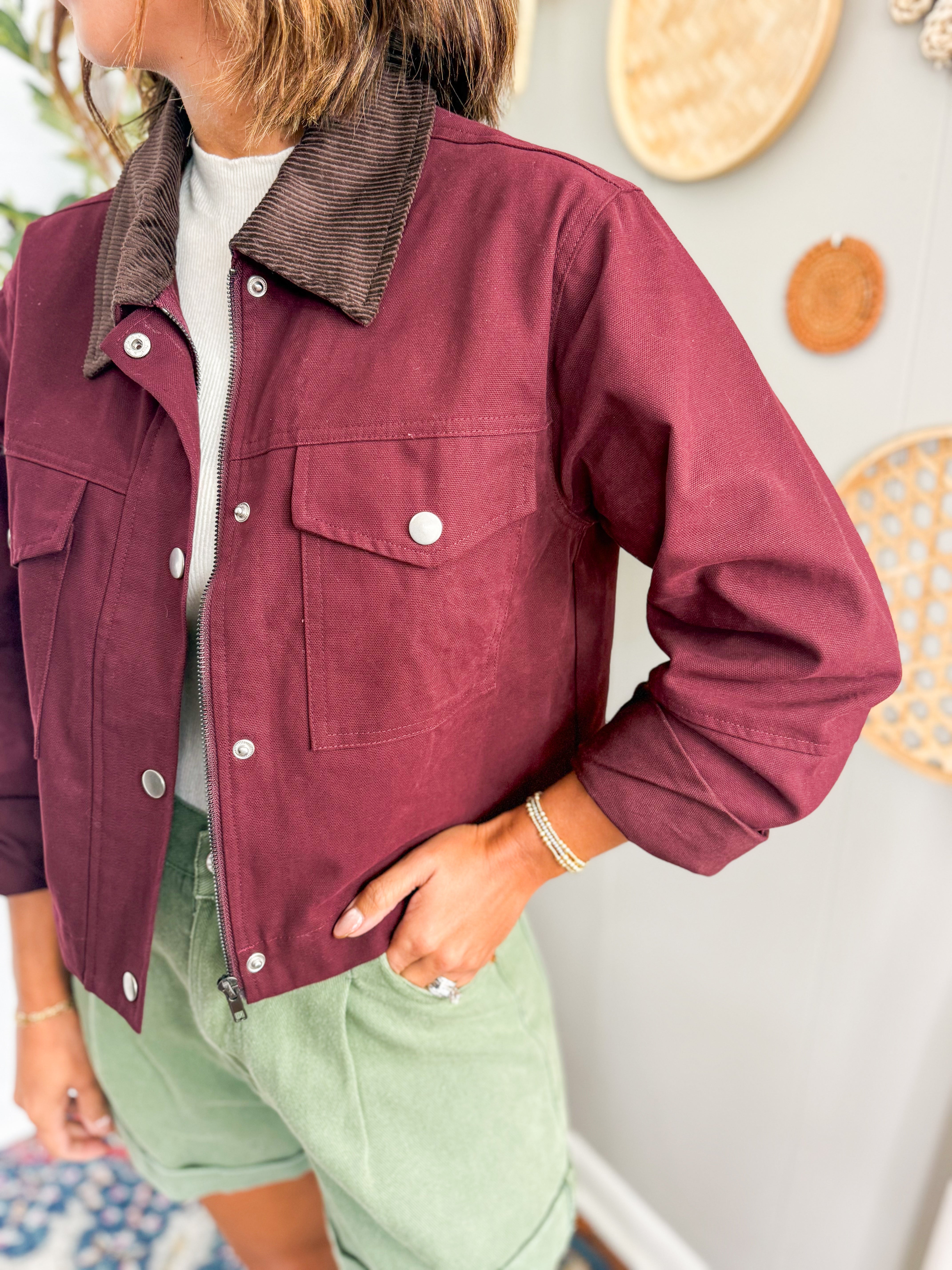 Jacket With Contrasting Collar