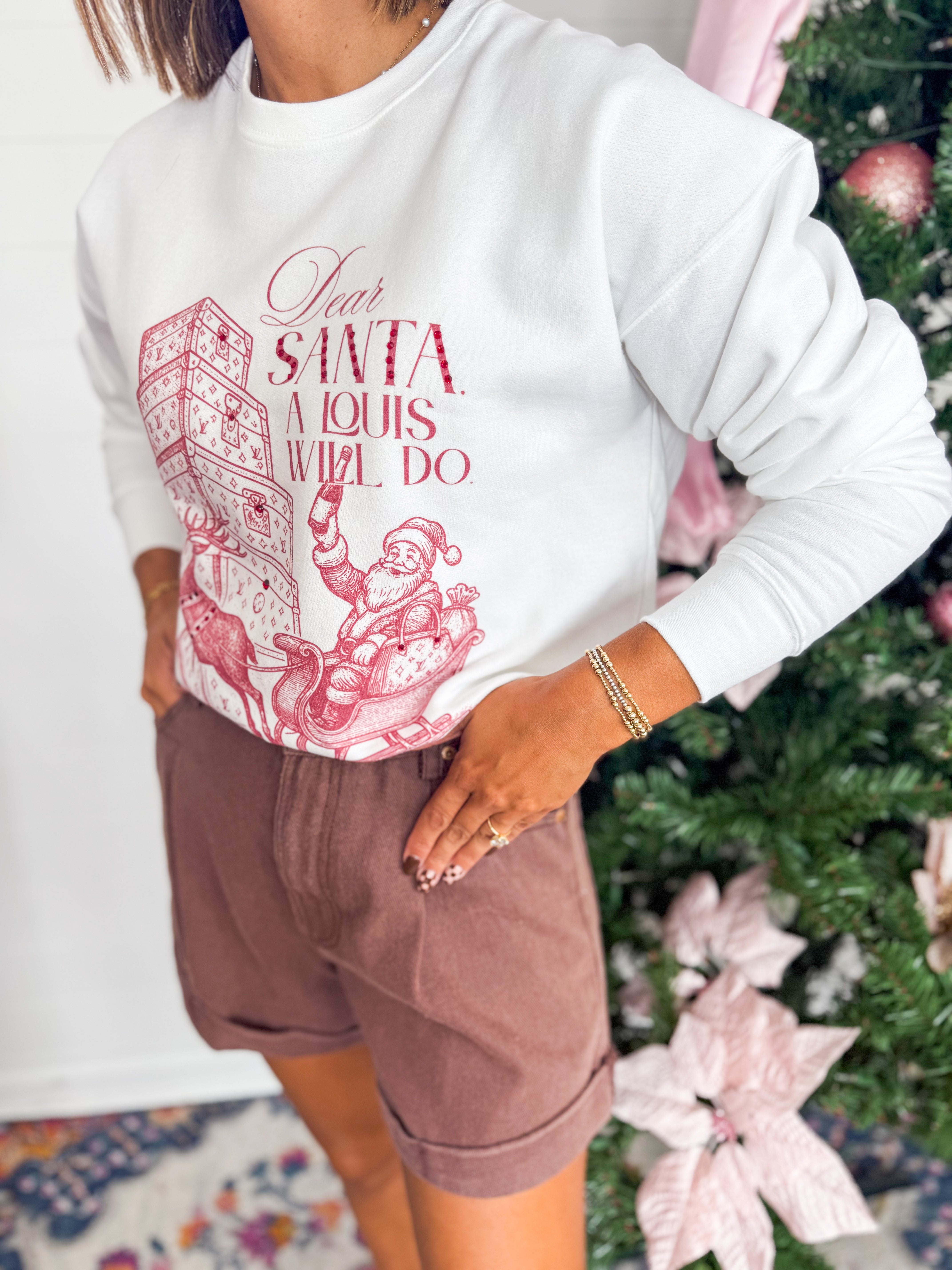 LV Designer Santa Crewneck Sweatshirt